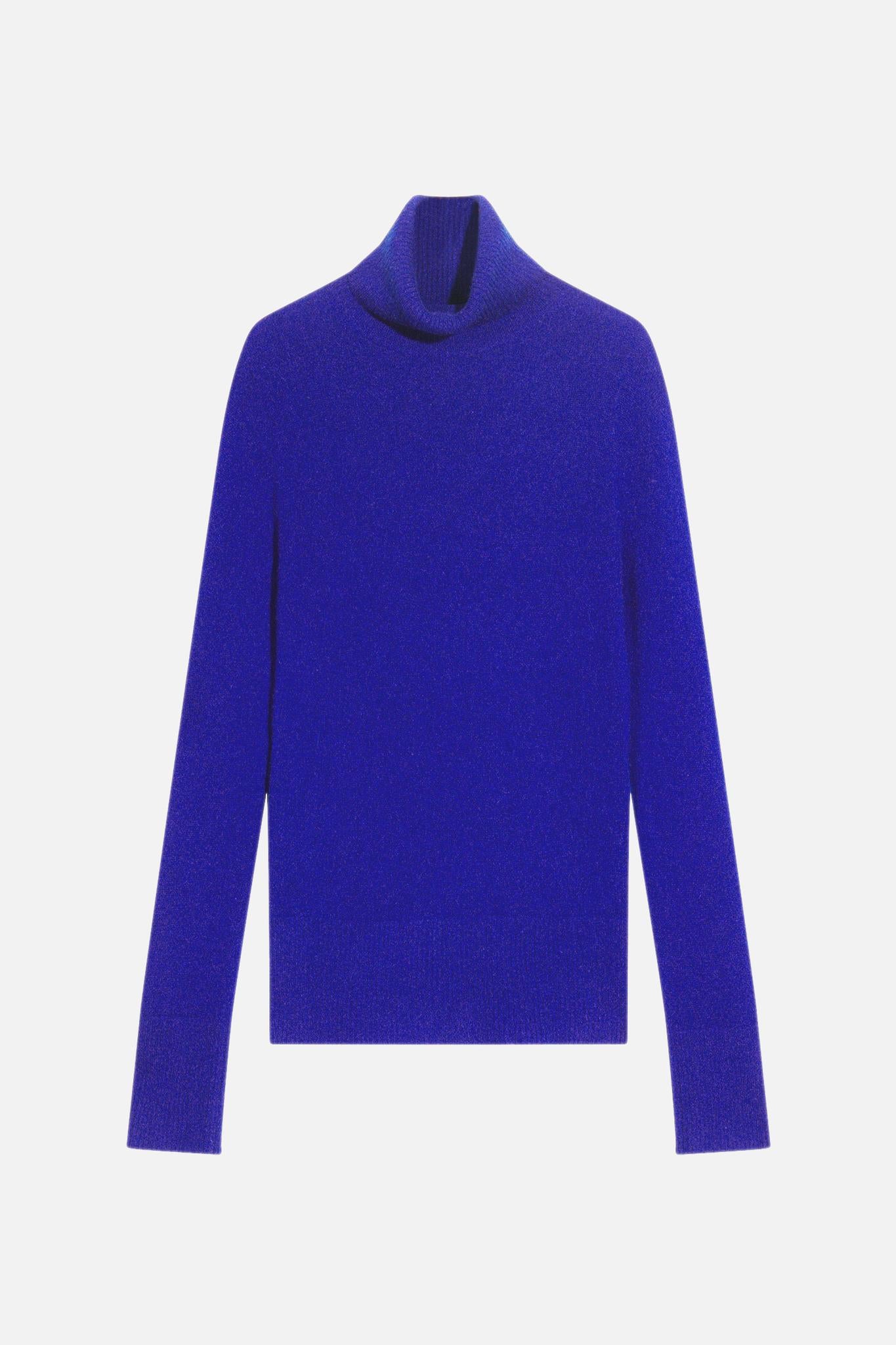 FORNET turtleneck sweater indigo 100% cashmere