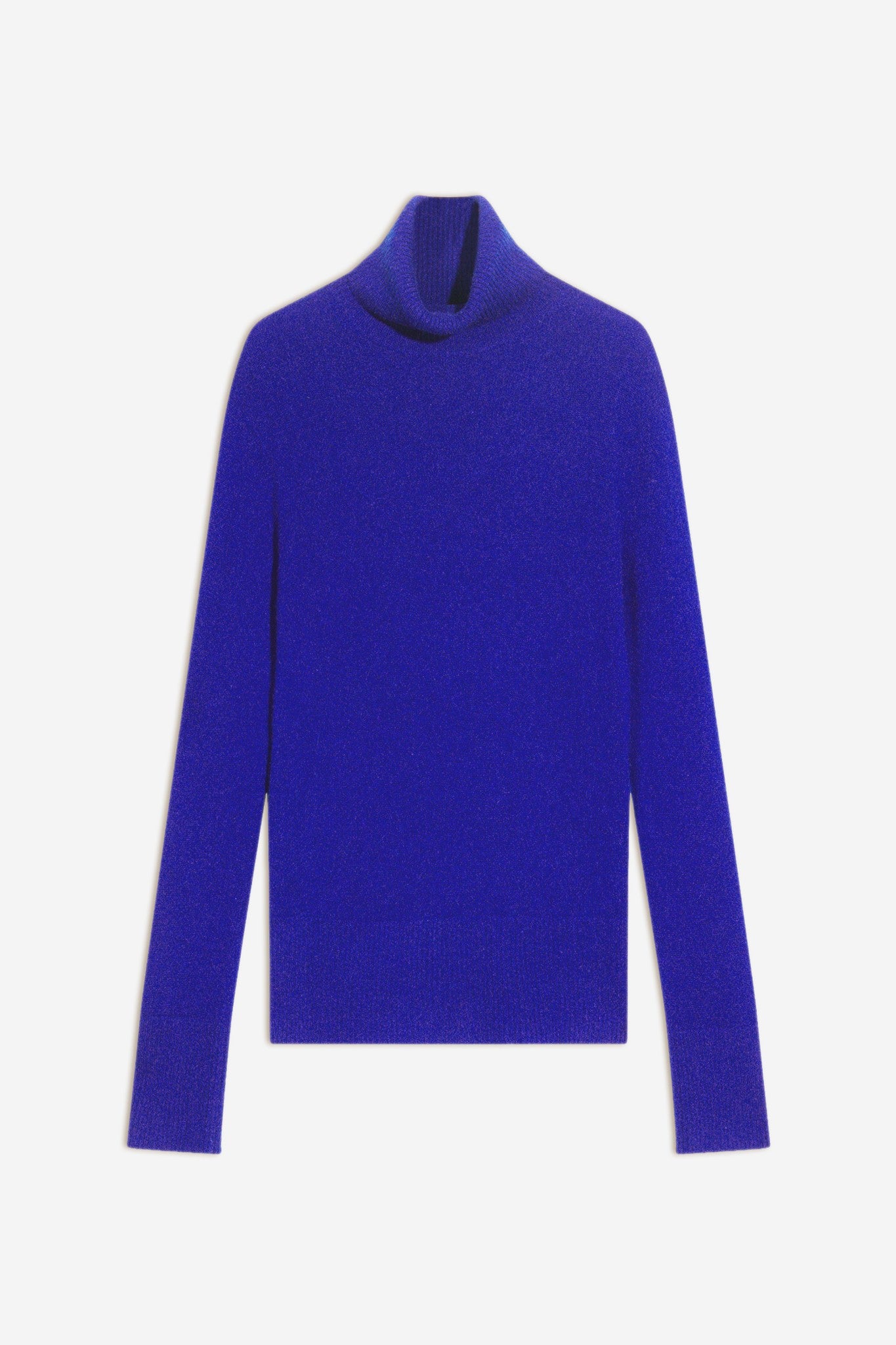 fornet pull col roulé indigo 100% cachemire