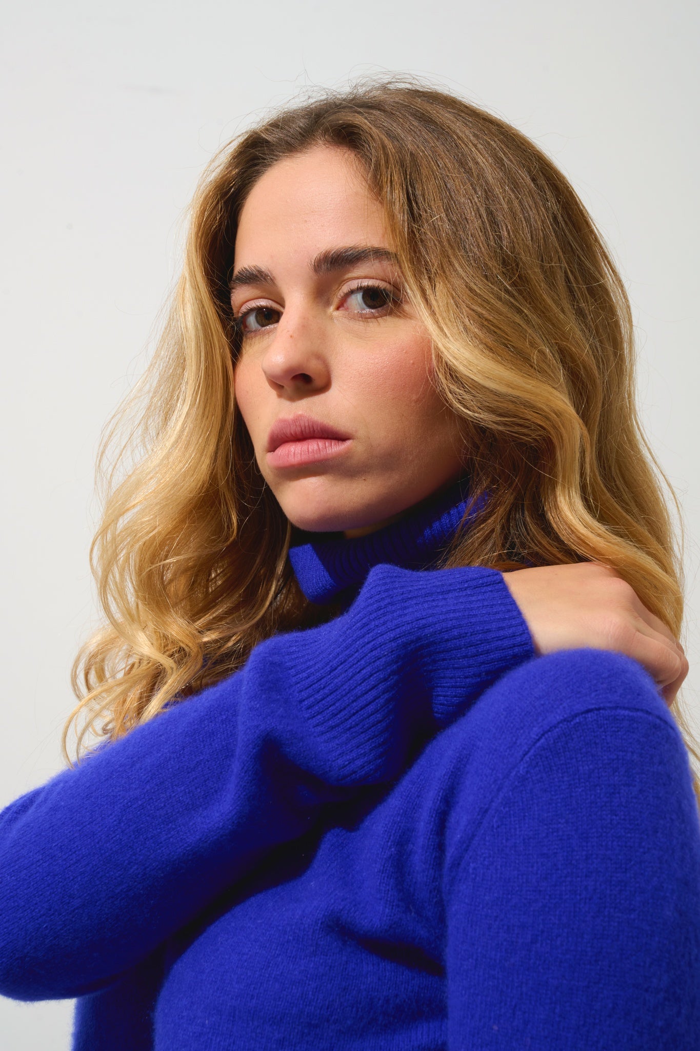 FORNET Rollkragenpullover Indigo 100% Kaschmir