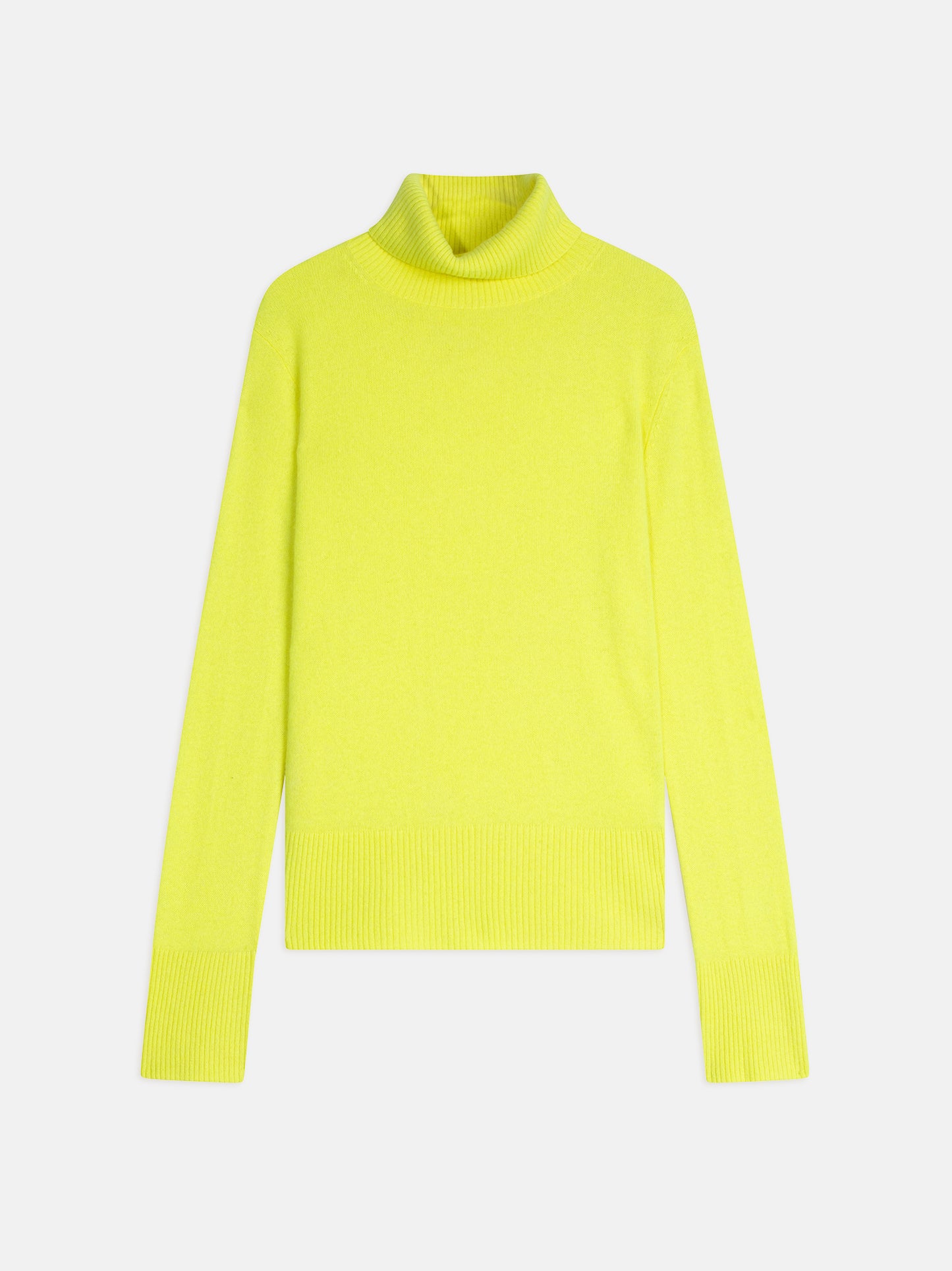 FORNET Rollkragenpullover neongelb 100% Kaschmir