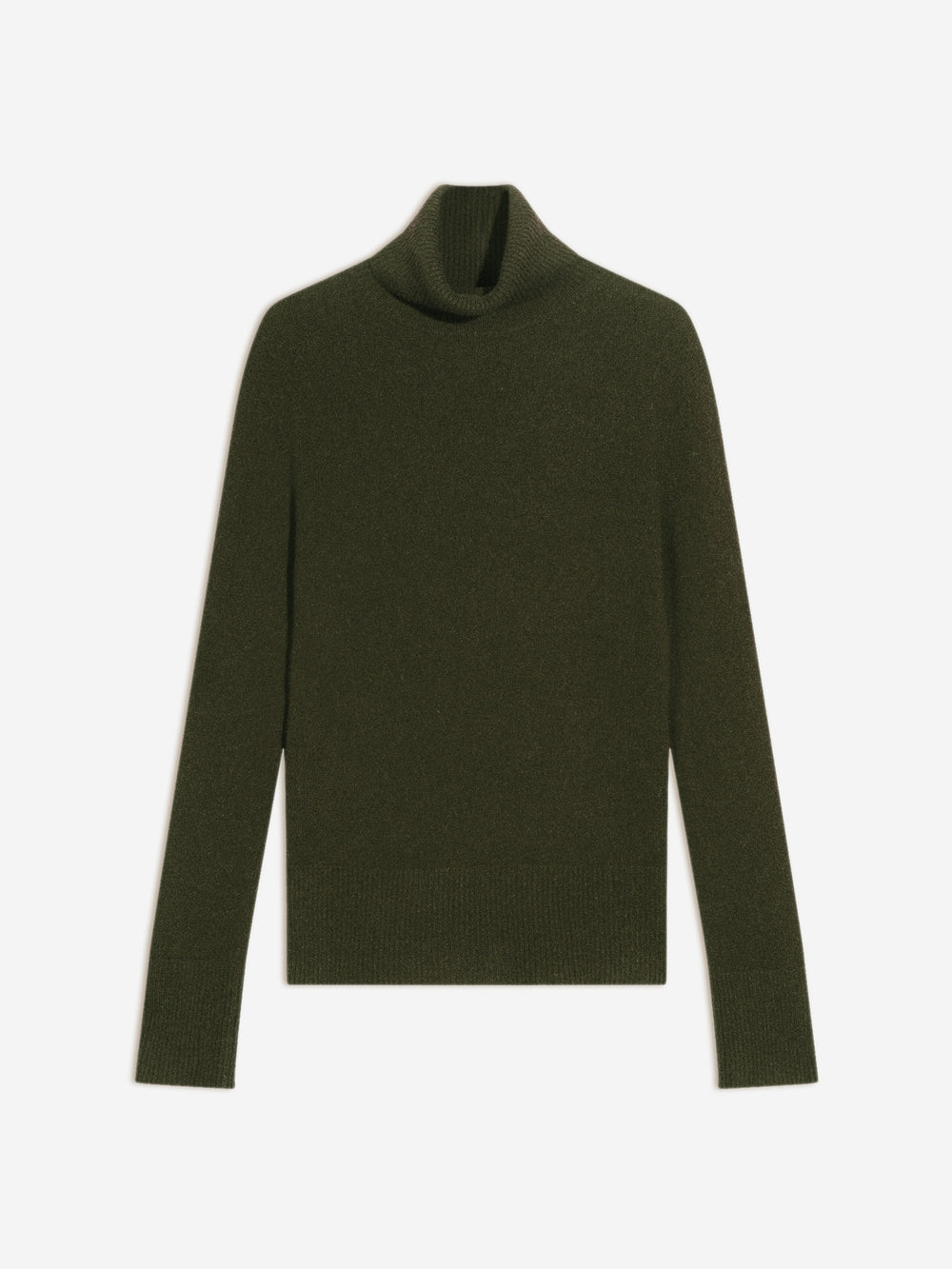 FORNET pull col roulé kaki 100% cachemire