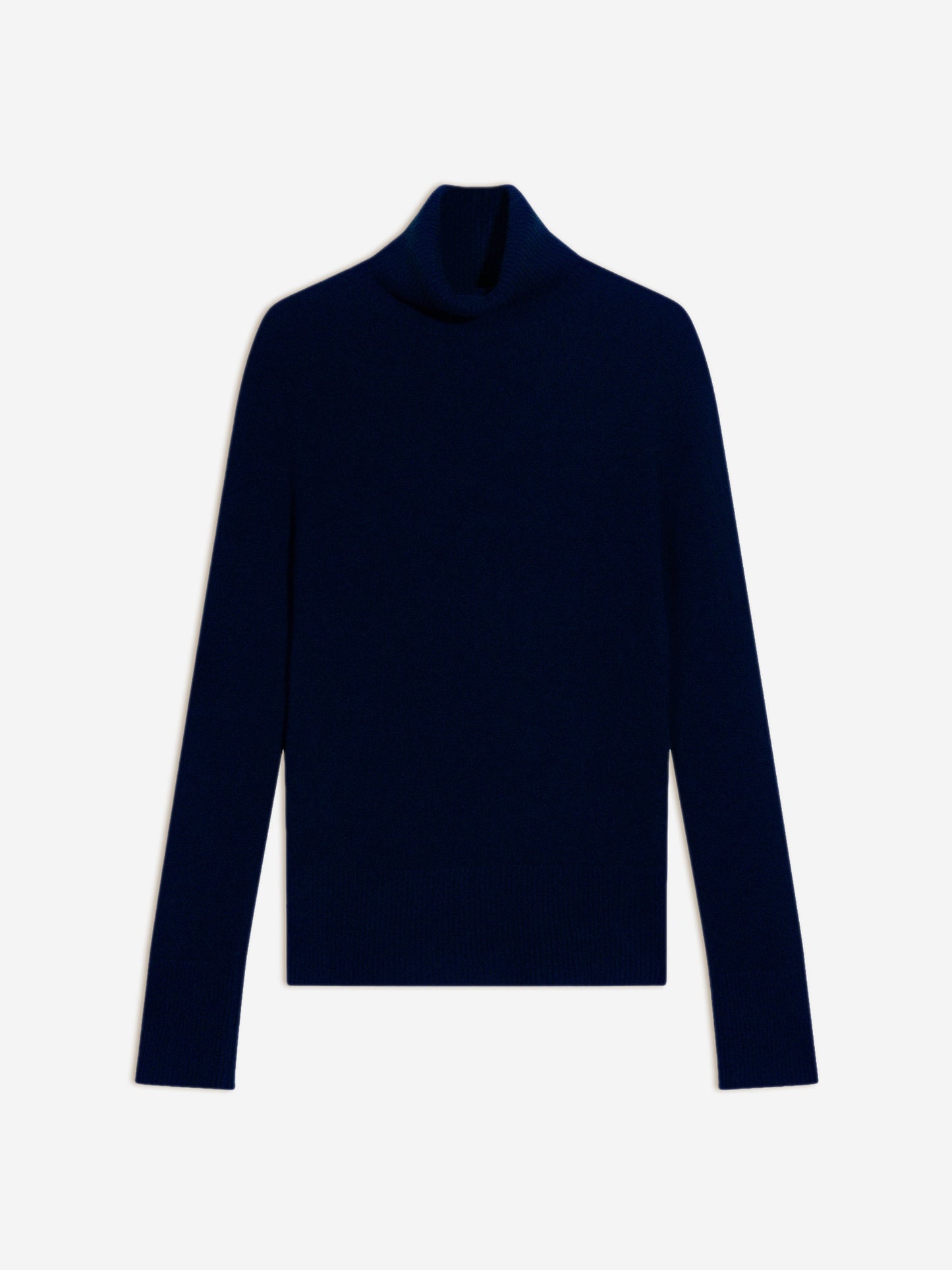 FORNET pull col roulé navy 100% cachemire