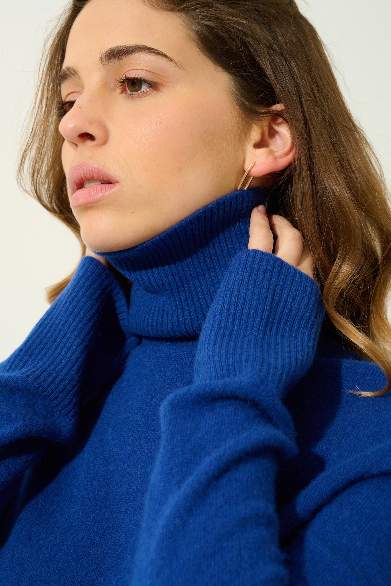 FORNET Rollkragenpullover ultramarin 100% Kaschmir