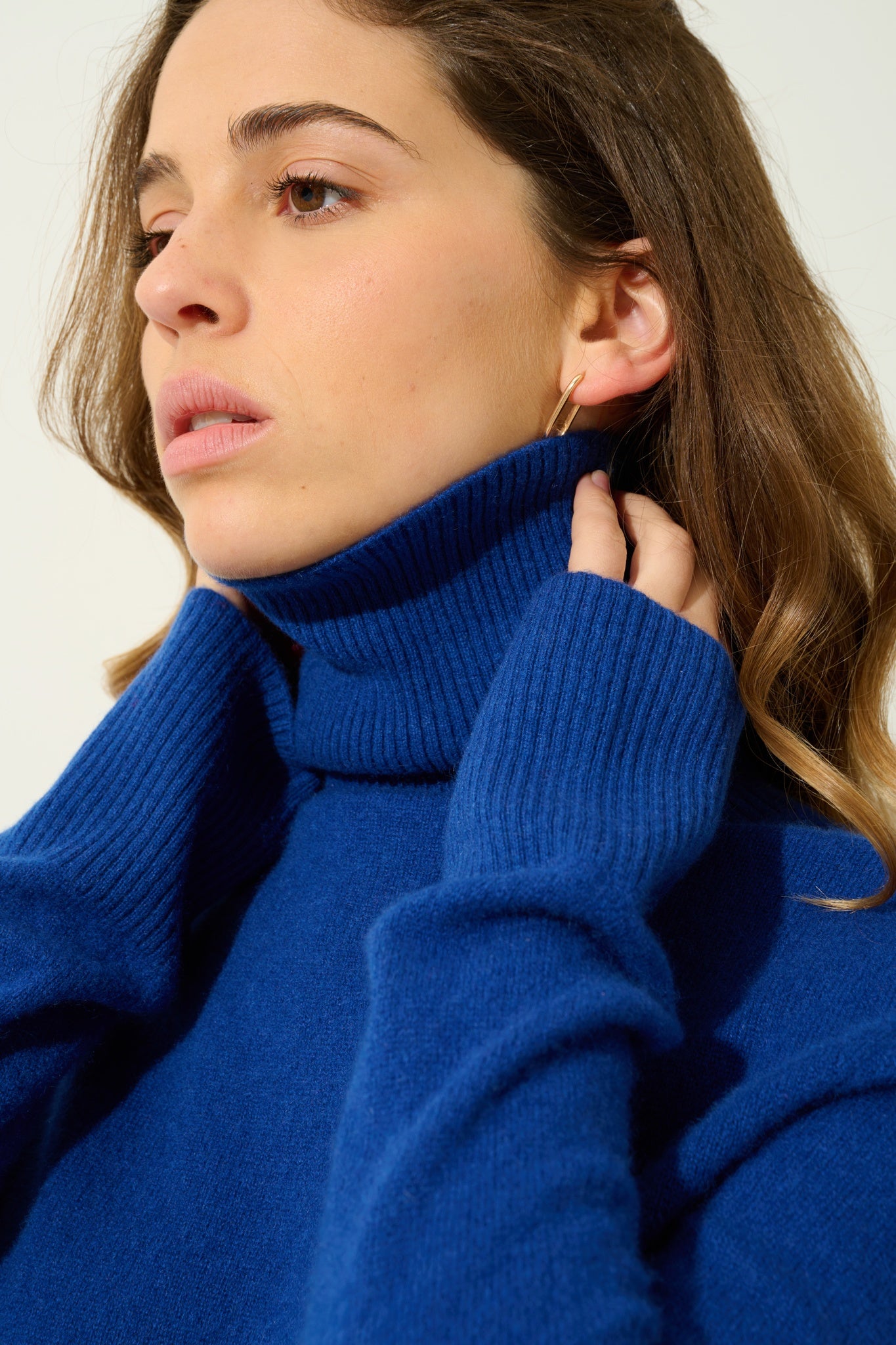 FORNET Rollkragenpullover ultramarin 100% Kaschmir