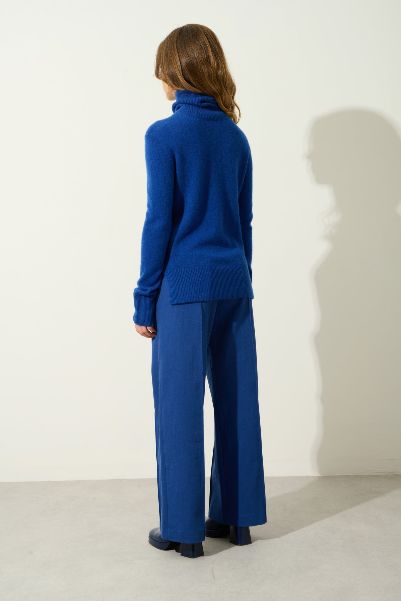 FORNET Rollkragenpullover ultramarin 100% Kaschmir