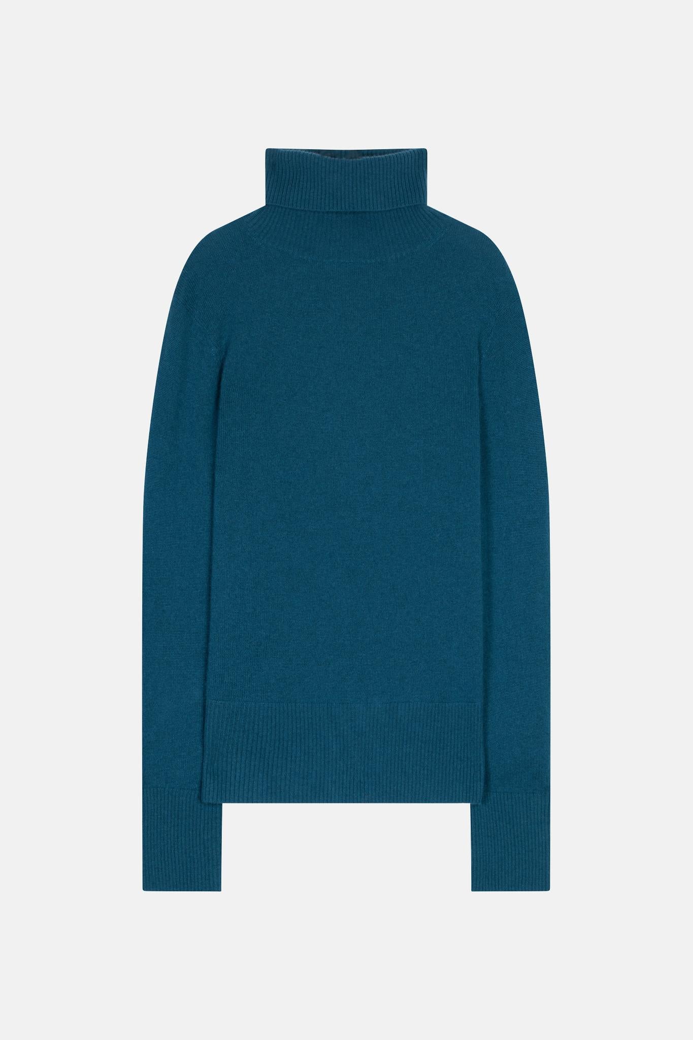 FORNET Rollkragenpullover Pfau 100% Kaschmir