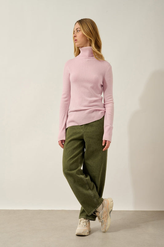 FORNET powder turtleneck sweater 100% cashmere