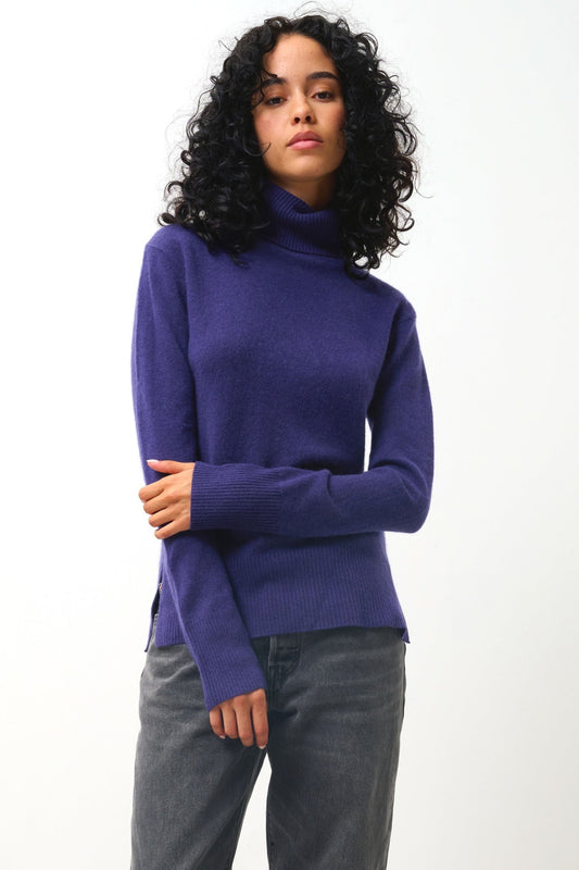 FORNET turtleneck sweater purple 100% cashmere