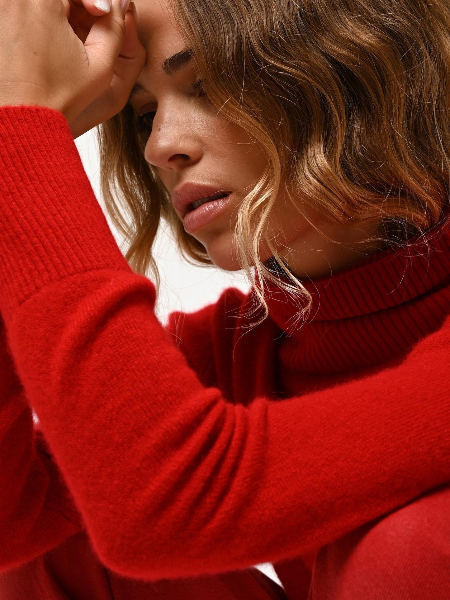FORNET red turtleneck sweater 100% cashmere
