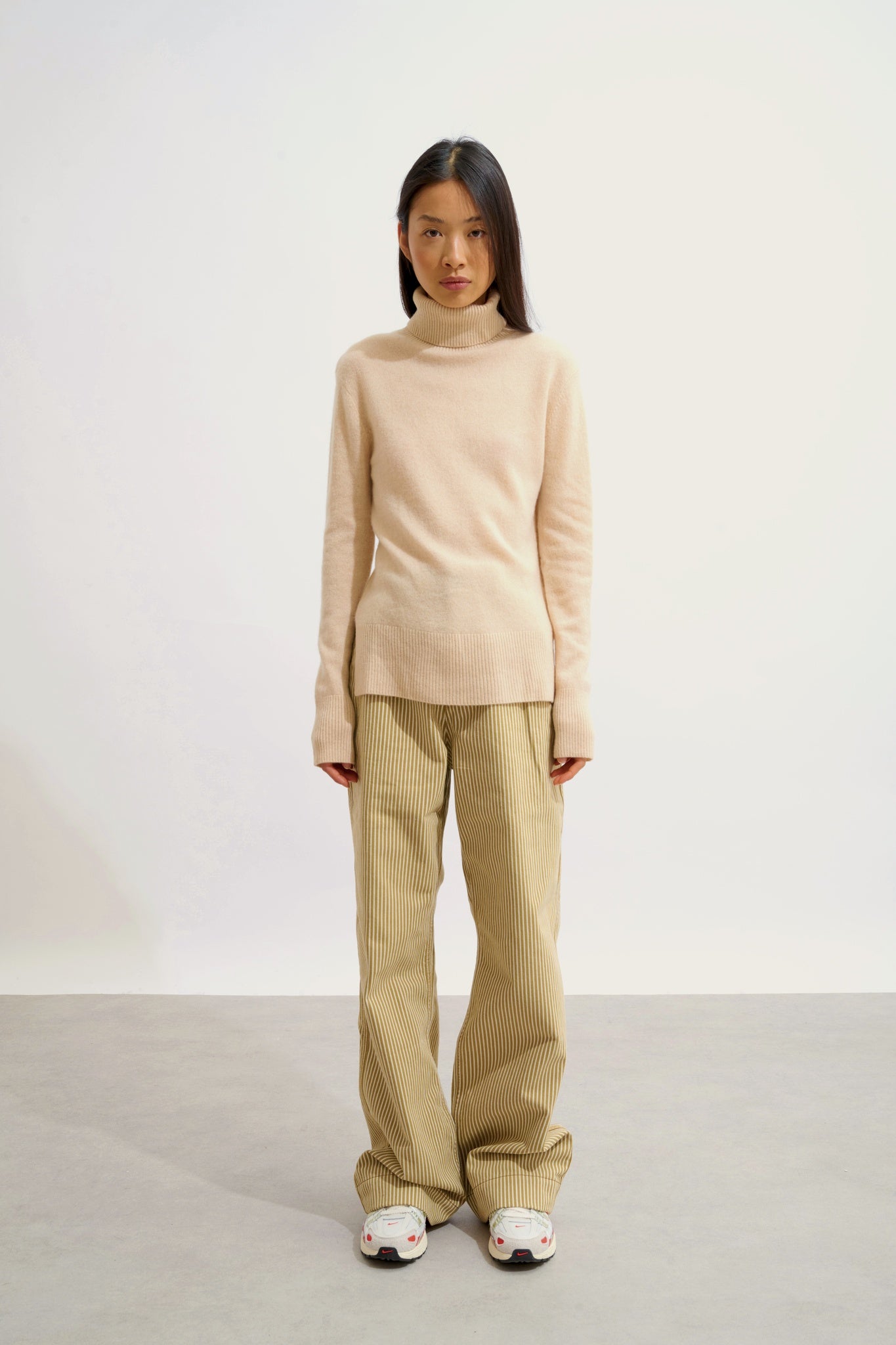 FORNET turtleneck sweater sand 100% cashmere