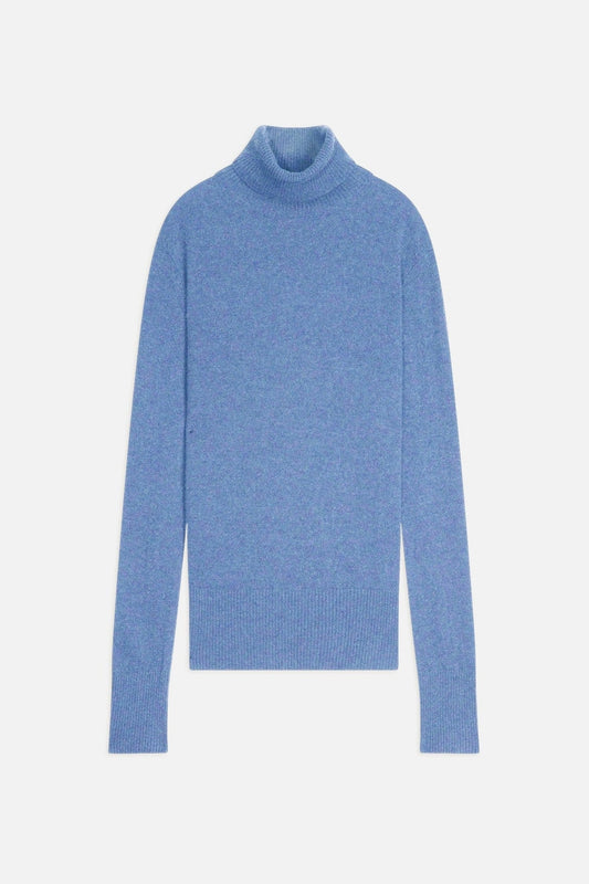 fornet pull col roulé sky 100% cachemire