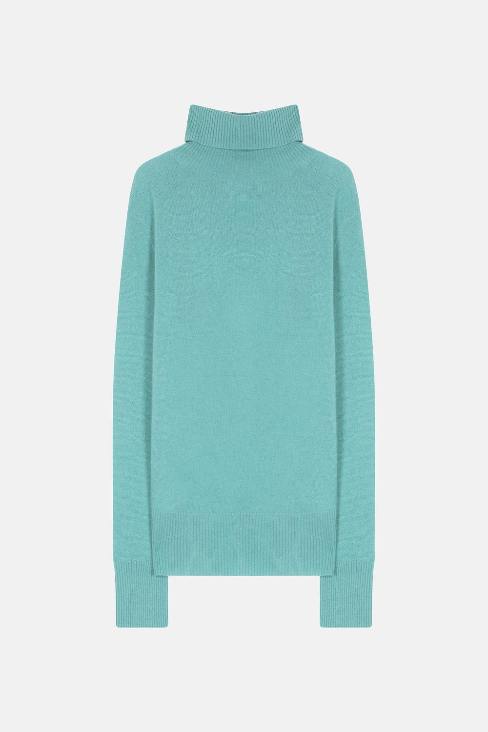 FORNET turtleneck sweater mottled green 100% cashmere