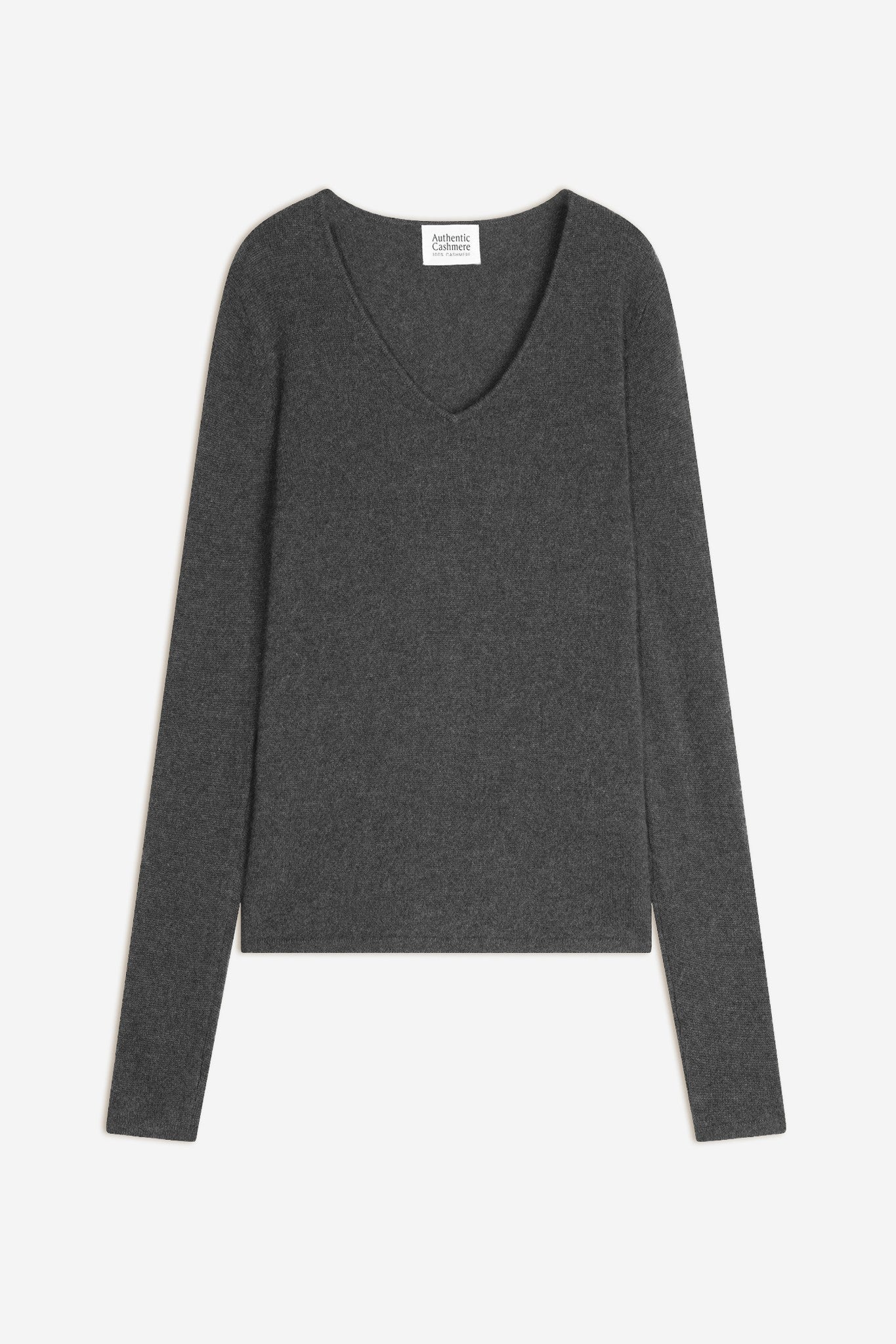 galise pull col v anthracite chiné 100% cachemire