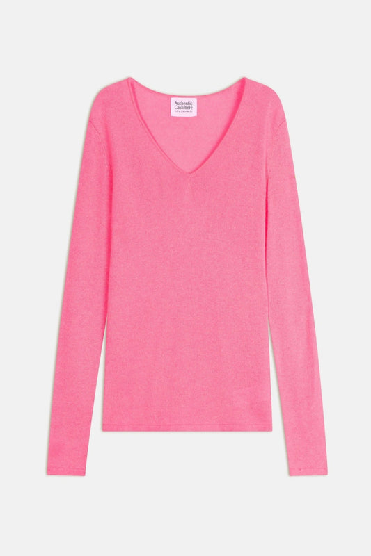 galise pull col v bubblegum 100% cachemire