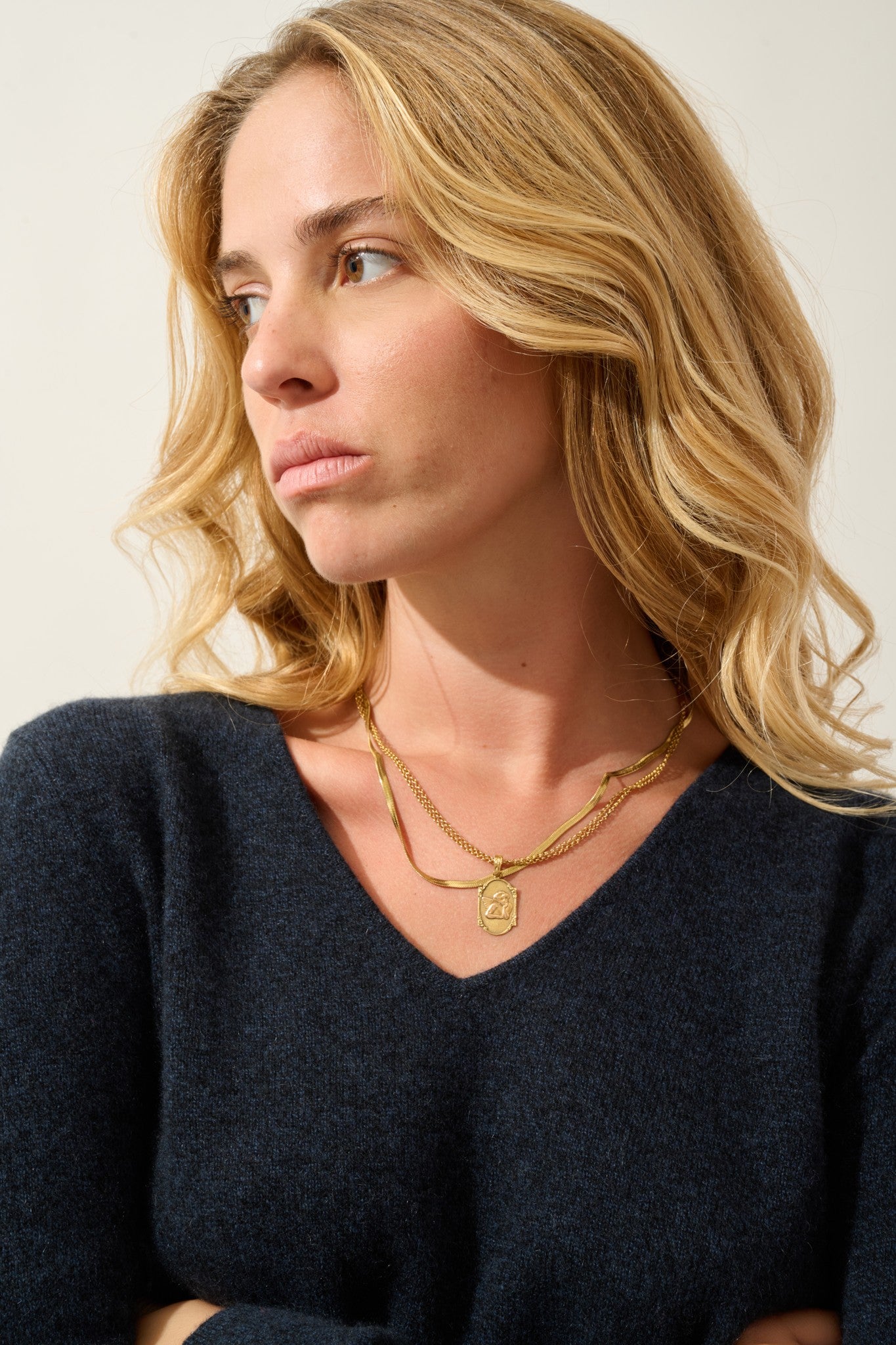 galise pull col v caviar 100% cachemire