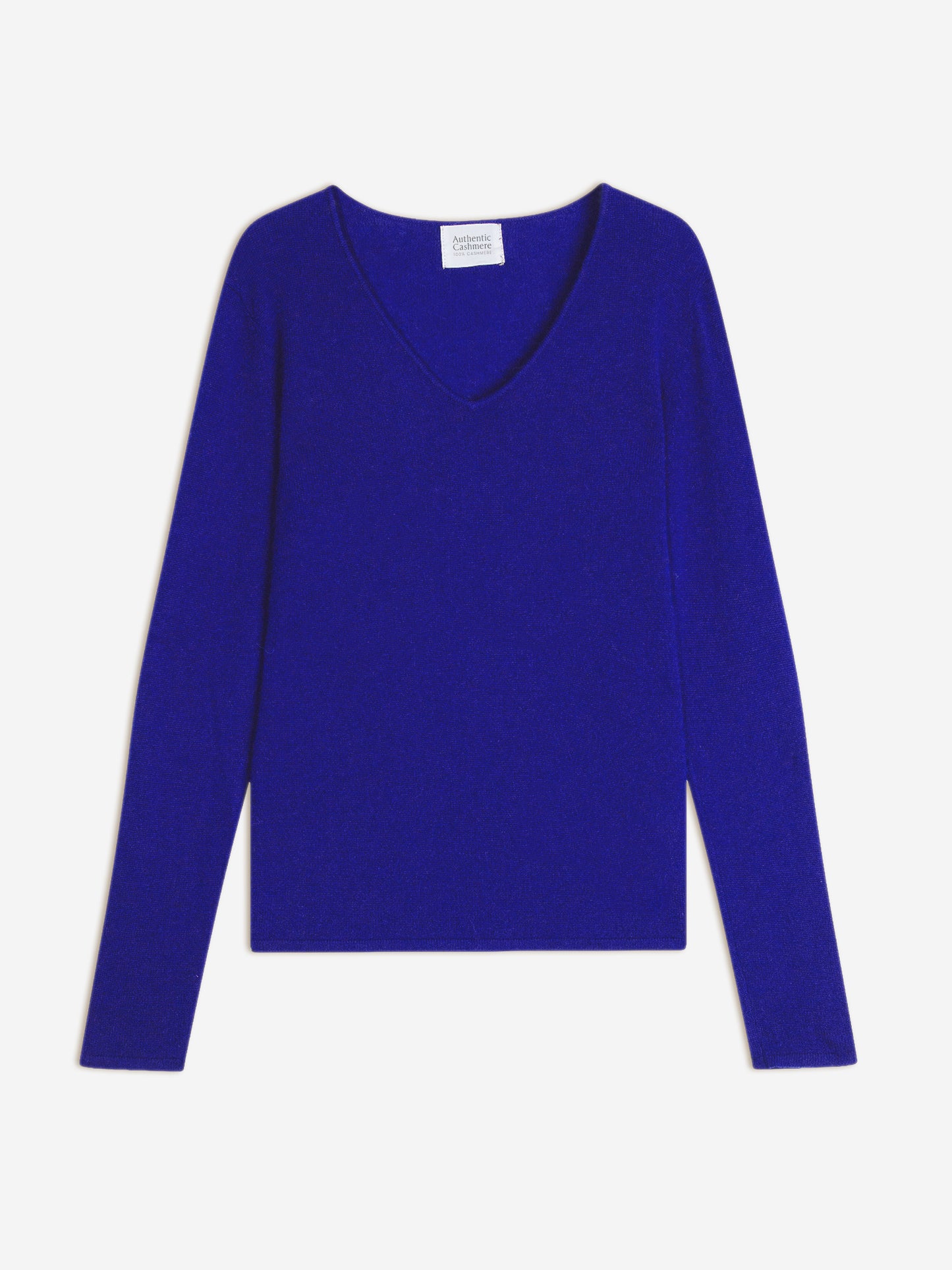 GALISE Pullover mit V-Ausschnitt Indigo 100% Kaschmir