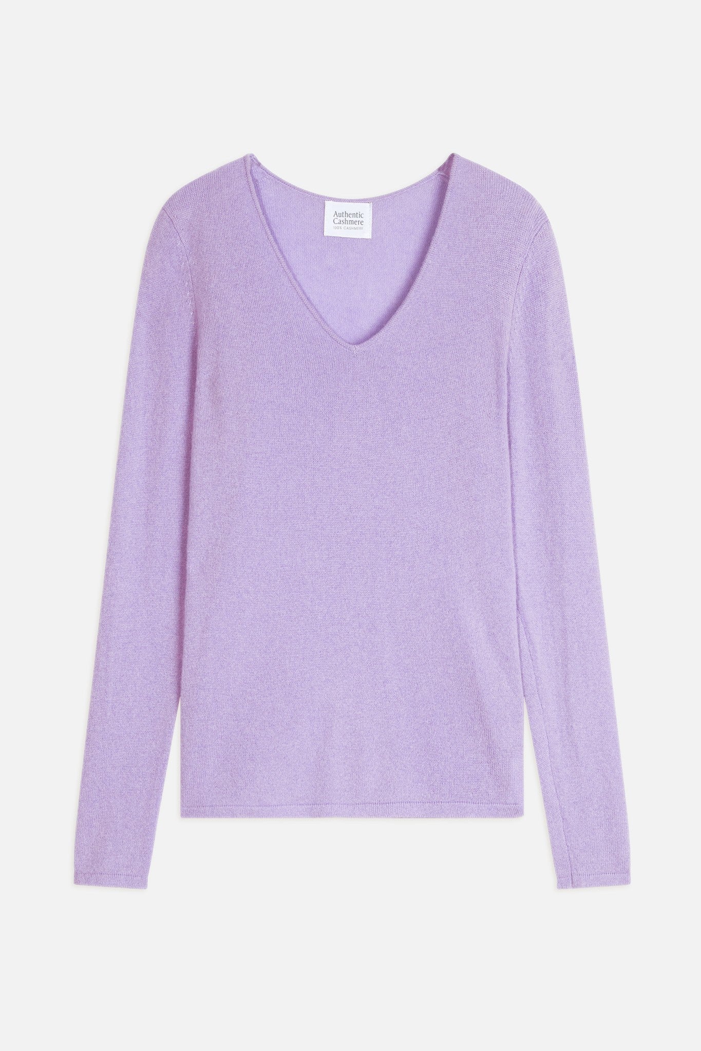 galise pull col v mauve 100% cachemire