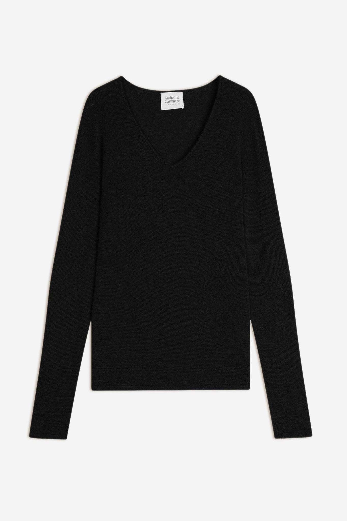GALISE black v-neck sweater 100% cashmere