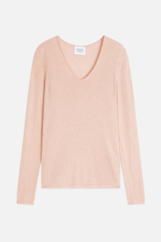 galise pull col v nude 100% cachemire