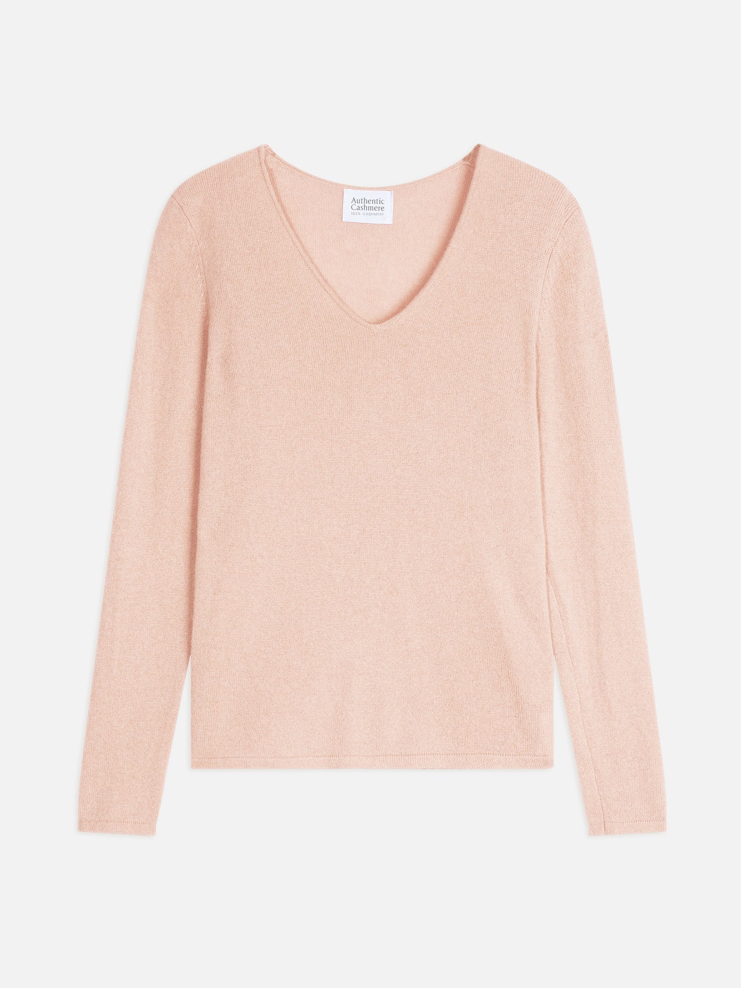 GALISE Pullover mit V-Ausschnitt in Nude aus 100% Kaschmir