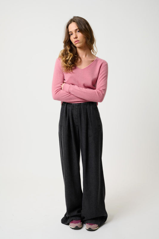 GALISE petal v-neck sweater 100% cashmere