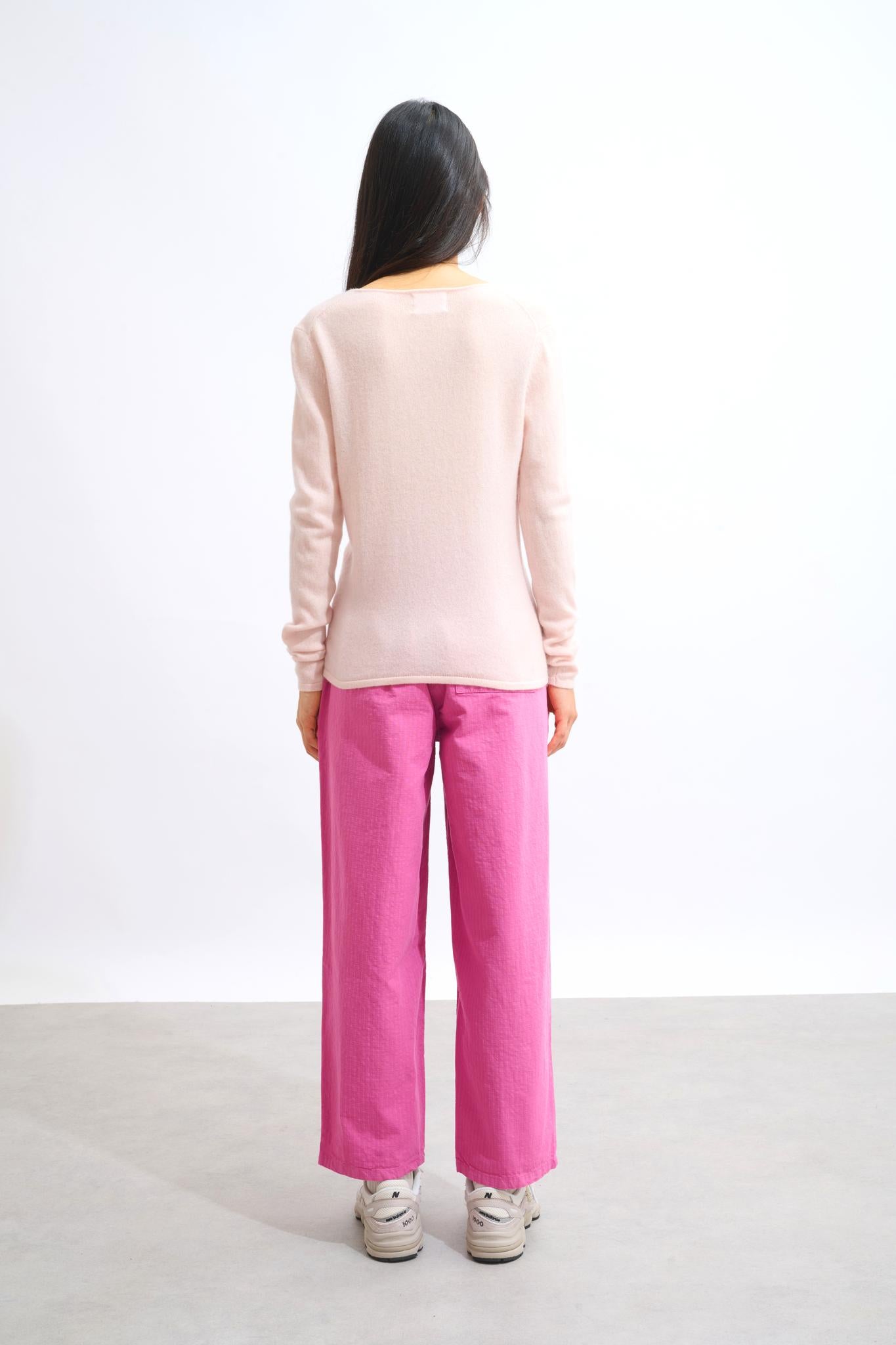 GALISE pull col v poudre 100% cachemire