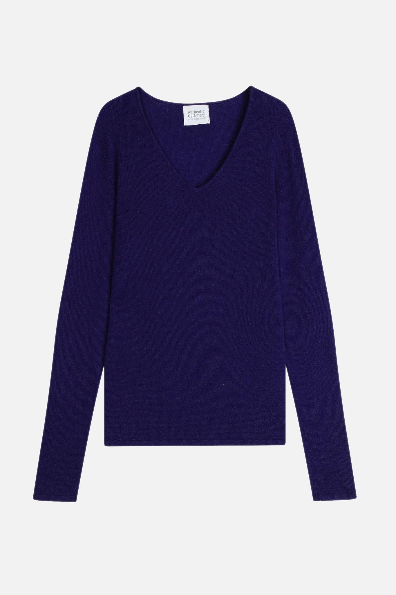 GALISE v-neck sweater purple 100% cashmere