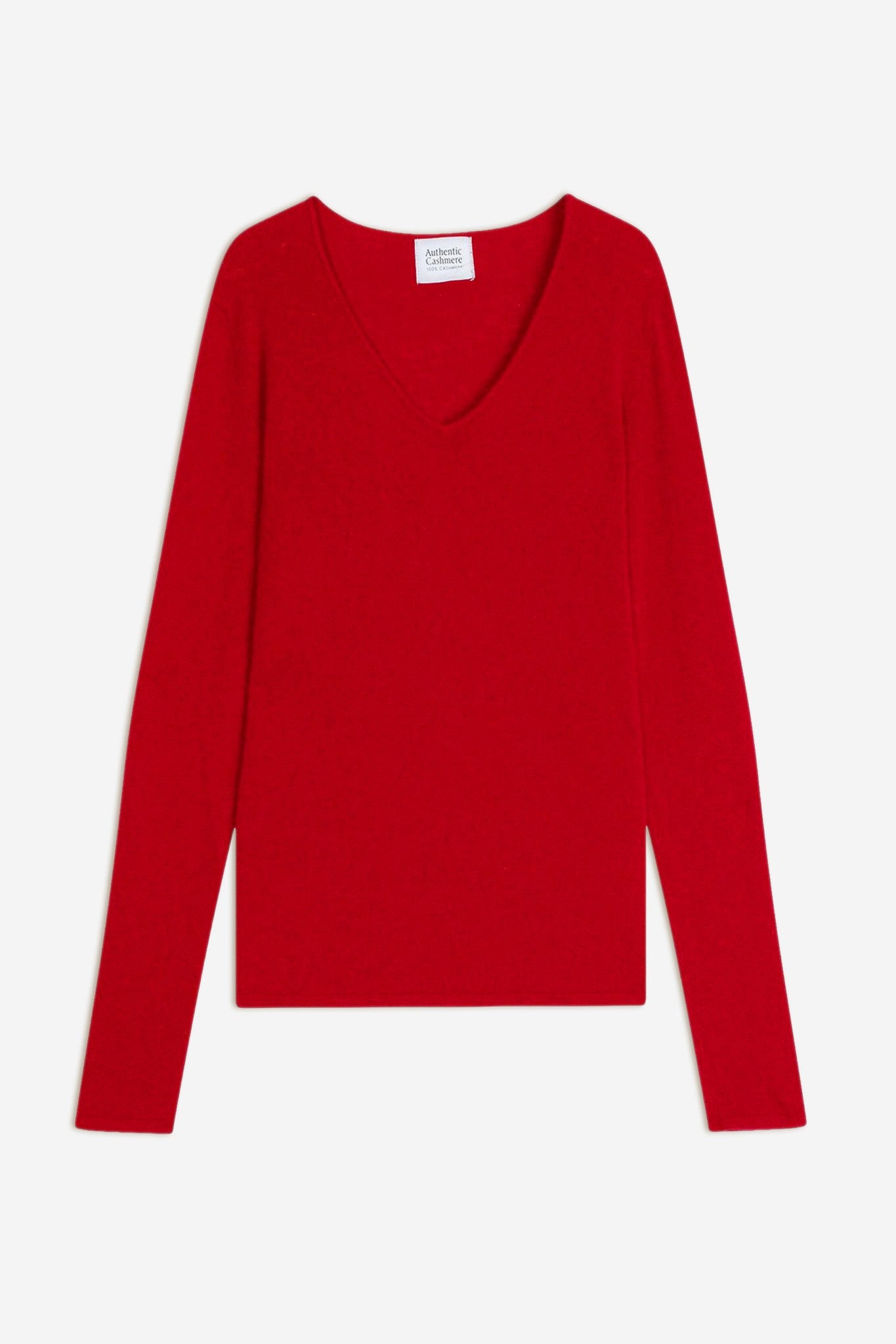 galise pull col v rouge 100% cachemire
