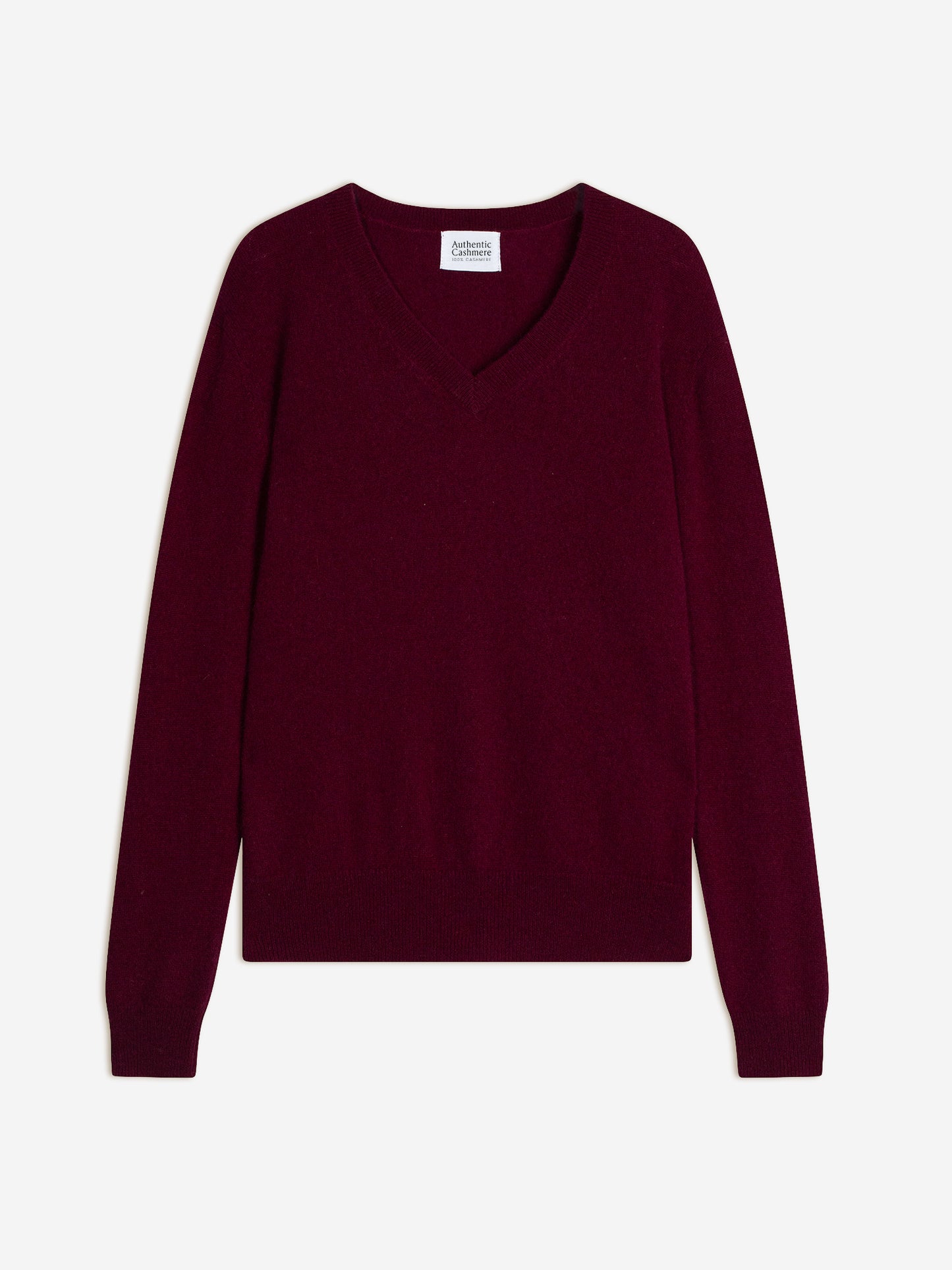 GARDORIA burgundy v-neck sweater 100% cashmere