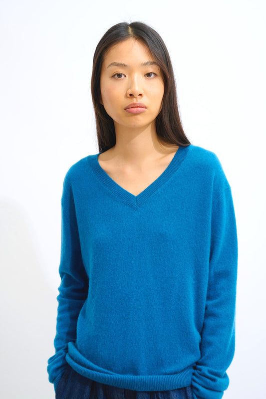 GARDORIA pull col v paon 100% cachemire