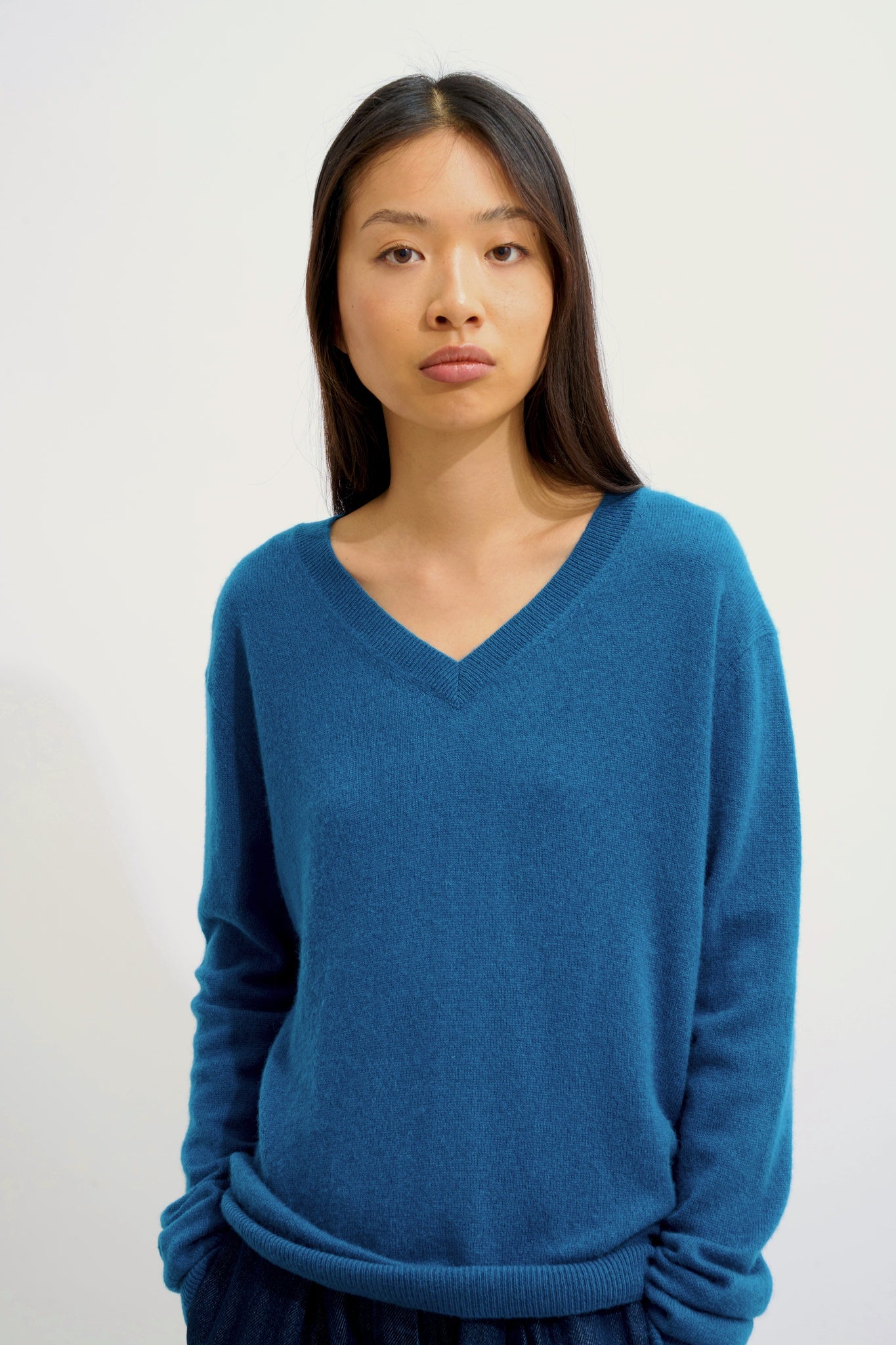 GARDORIA pull col v paon 100% cachemire