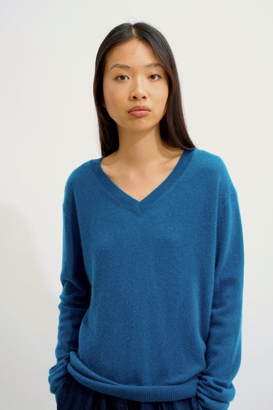 GARDORIA pull col v paon 100% cachemire