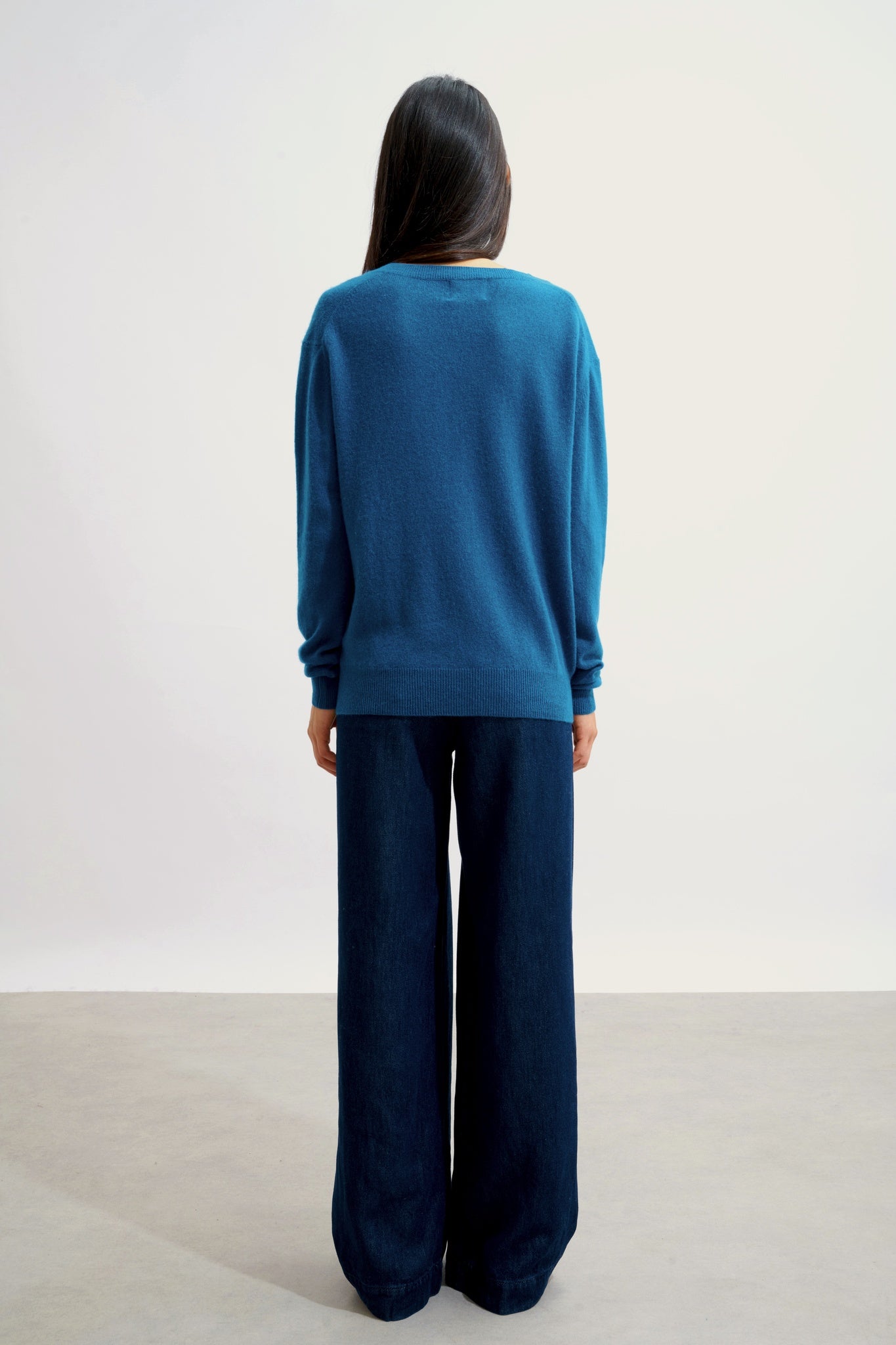 GARDORIA pull col v paon 100% cachemire