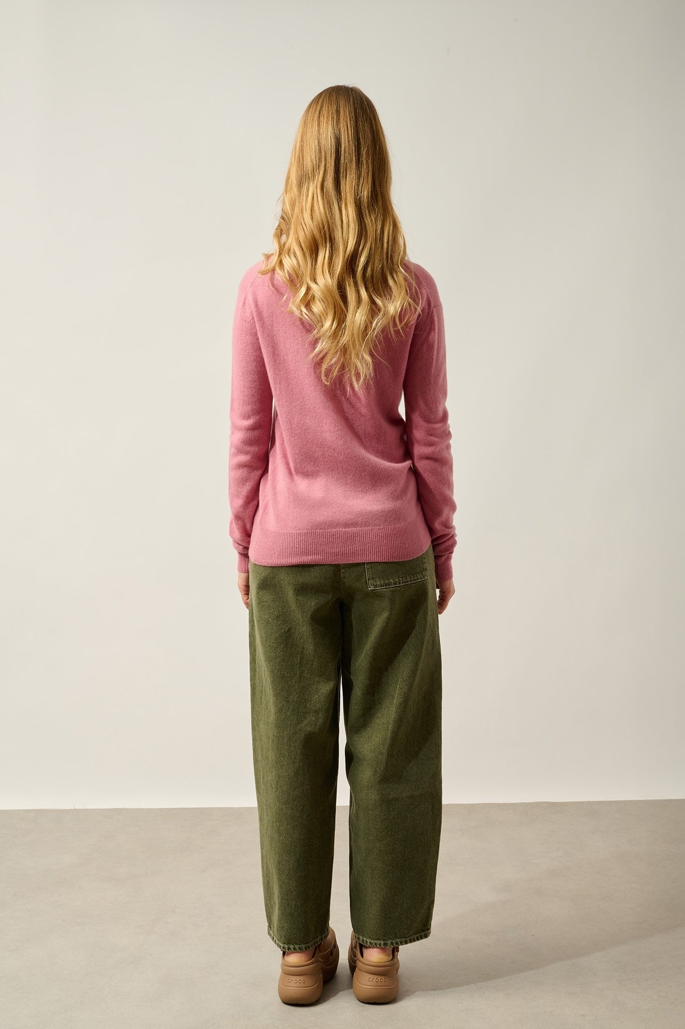 GARDORIA Pullover mit Blütenblatt-V-Ausschnitt, 100 % Kaschmir