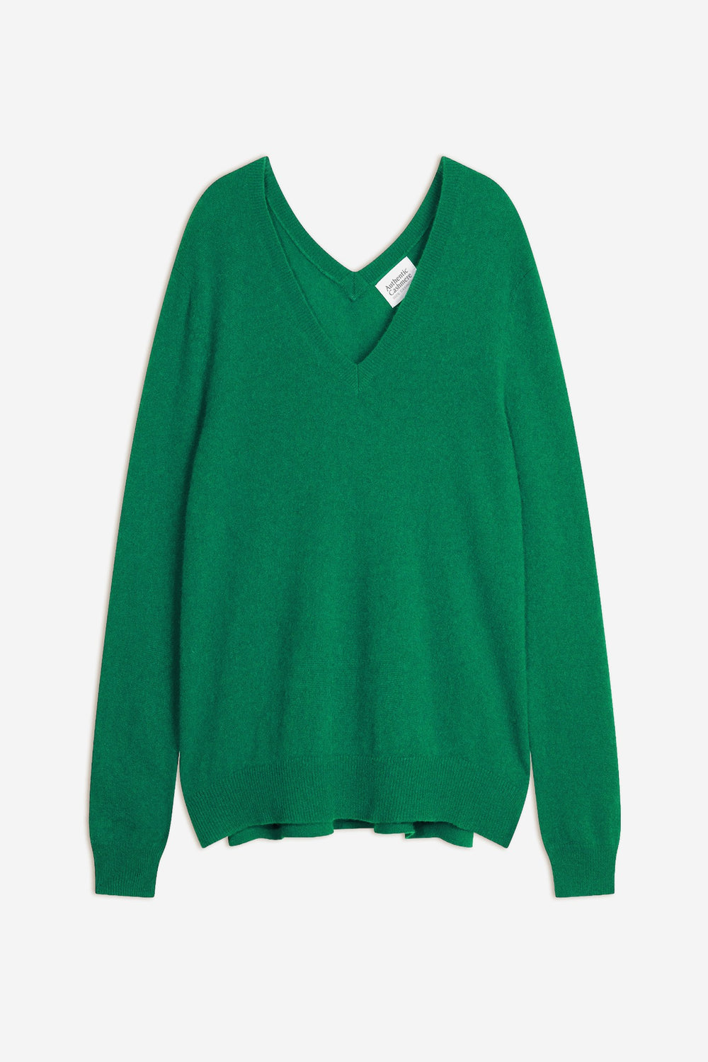 giegn pull col v devant et dos menthe 100% cachemire