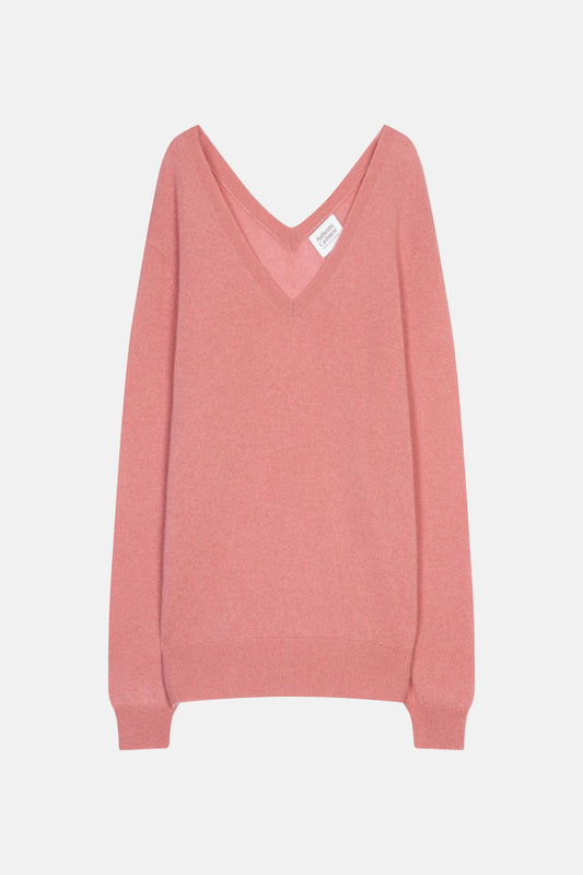 GIEGN v-neck sweater petal front and back 100% cashmere