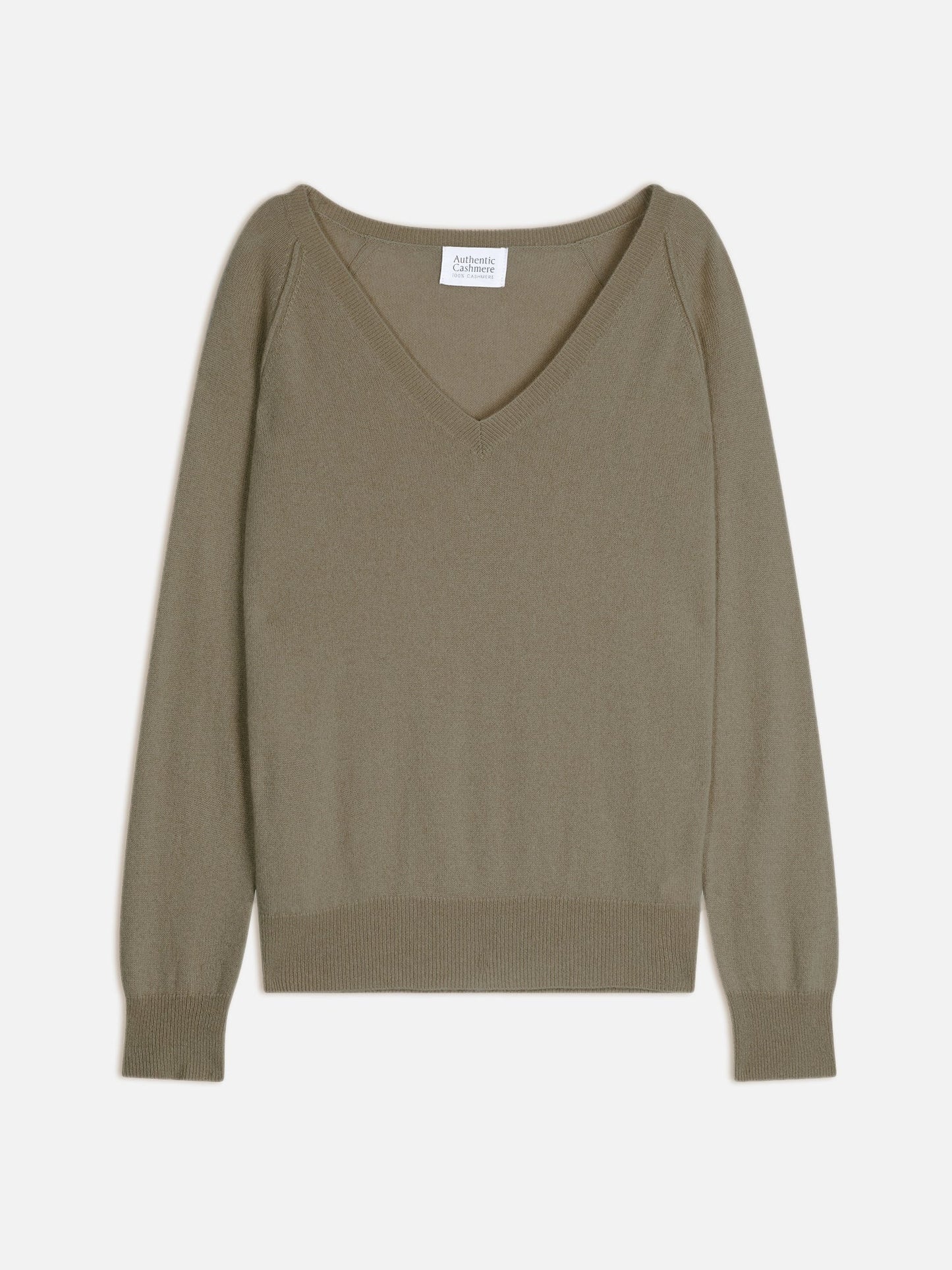 GIUSALET v-neck army sweater 100% cashmere