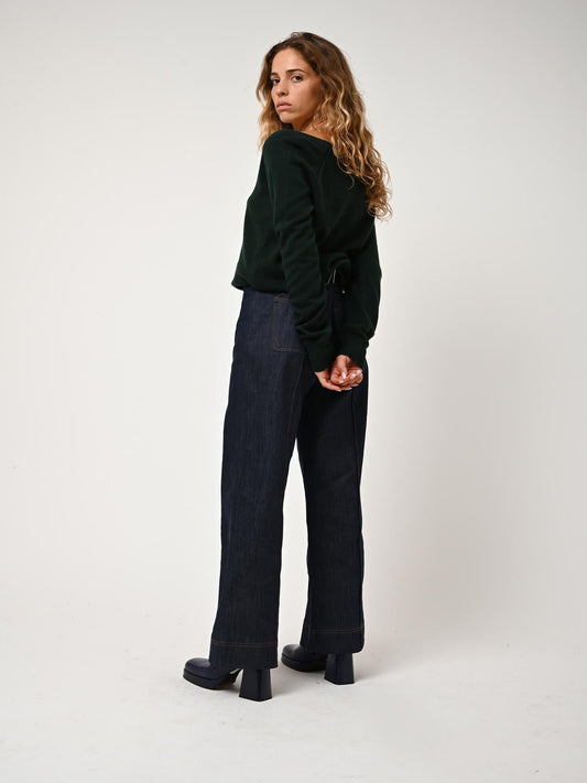 GIUSALET v-neck sweater cypress 100% cashmere