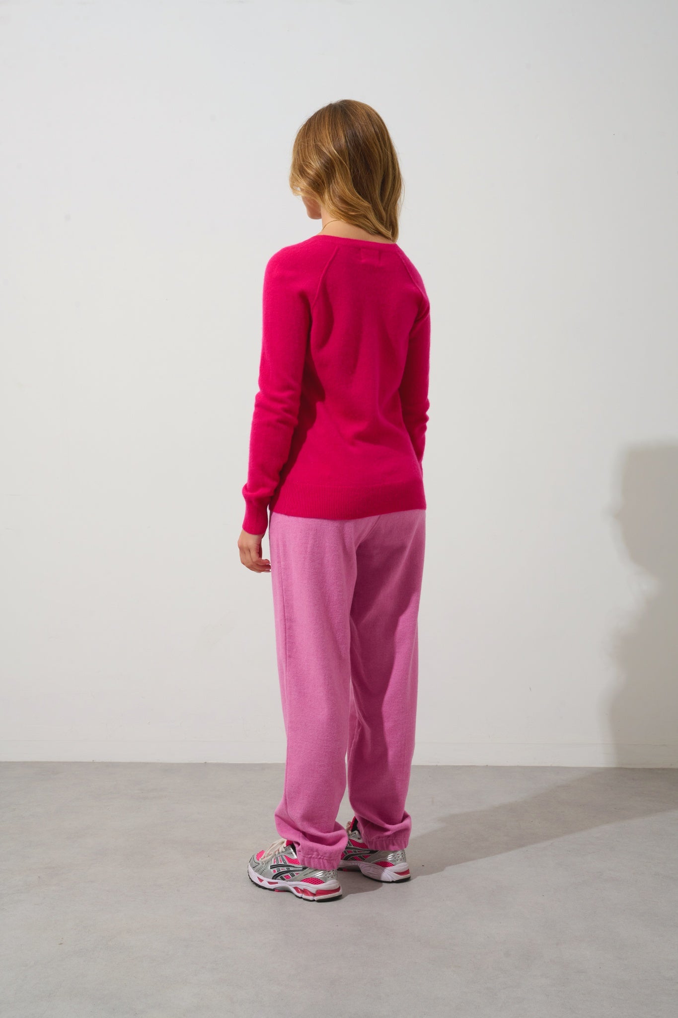 GIUSALET Pullover mit V-Ausschnitt fuchsia 100% Kaschmir