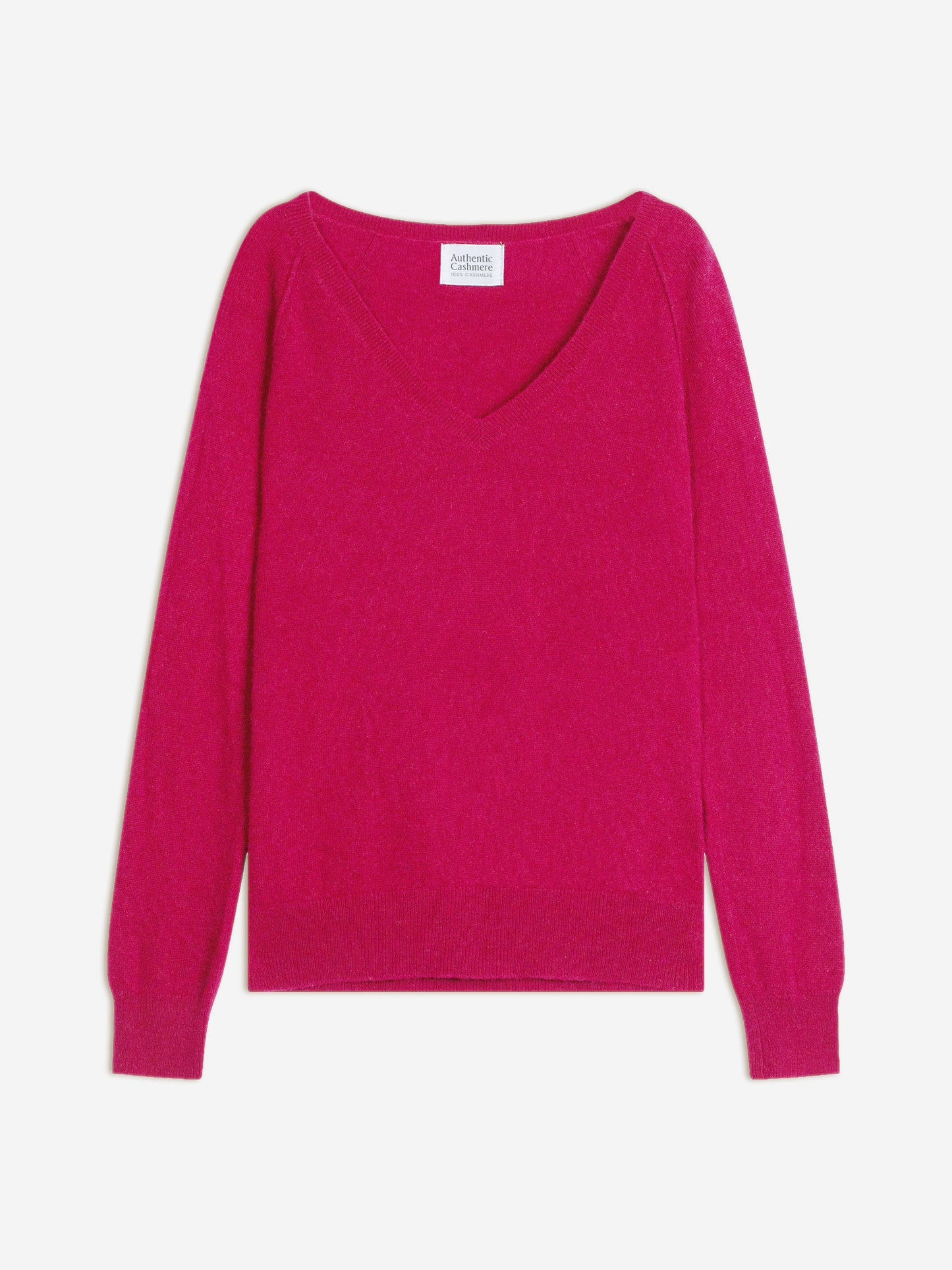 GIUSALET Pullover mit V-Ausschnitt fuchsia 100% Kaschmir