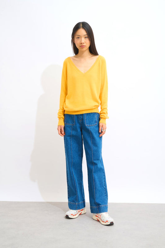 GIUSALET v-neck sweater 100% cashmere