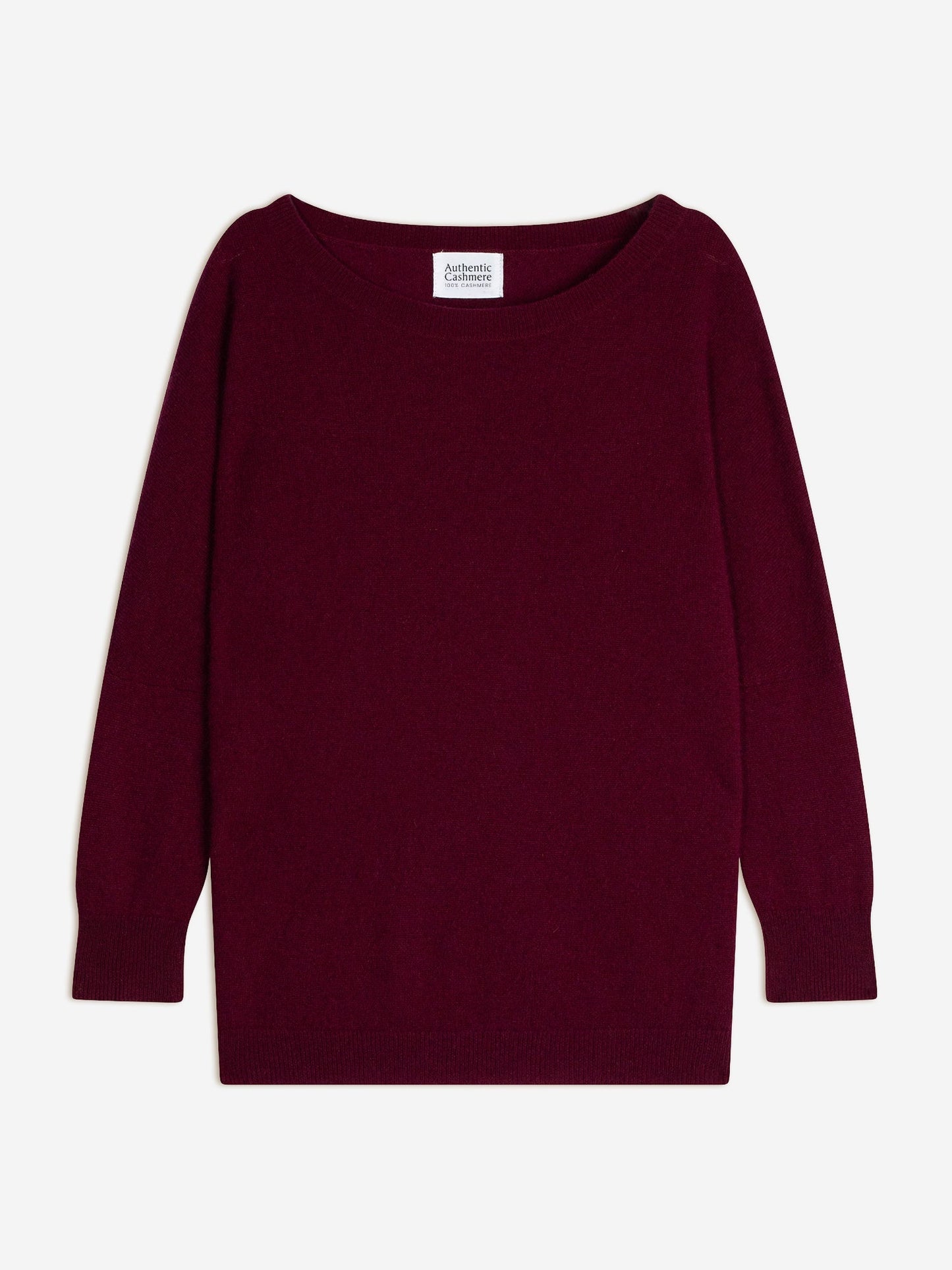 GOLÉON pull chauve souris bordeaux 100% cachemire