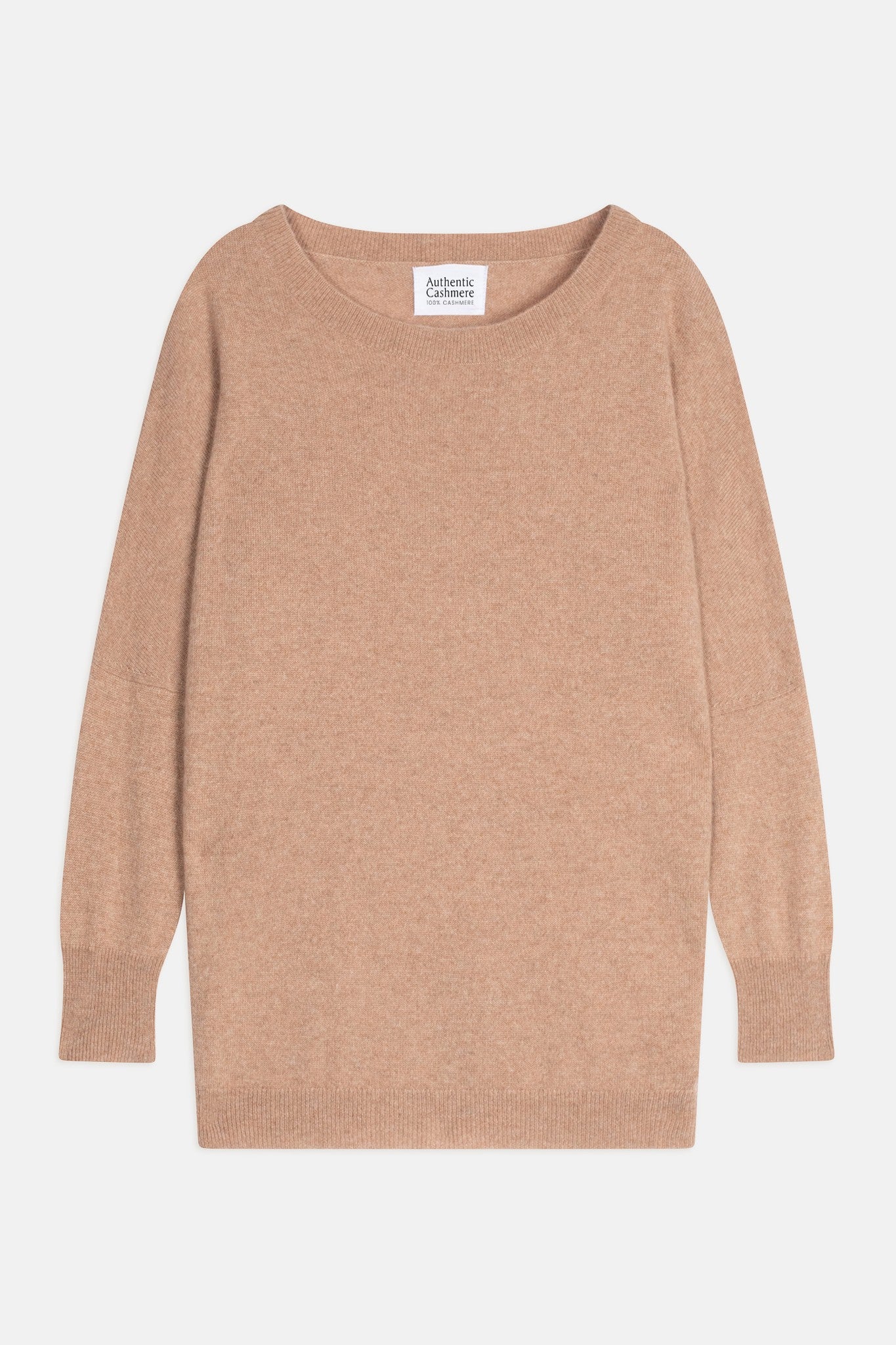 goléon pull chauve souris camel chiné 100% cachemire