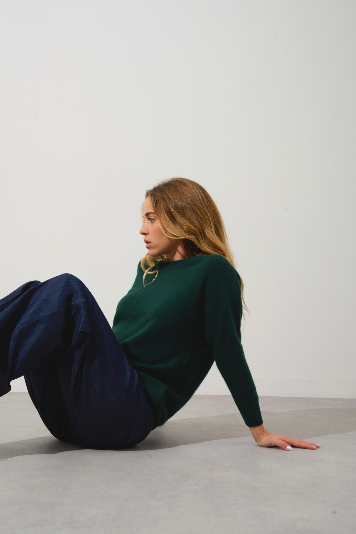 GOLÉON cypress bat sweater 100% cashmere