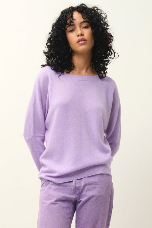 GOLÉON mauve bat sweater 100% cashmere