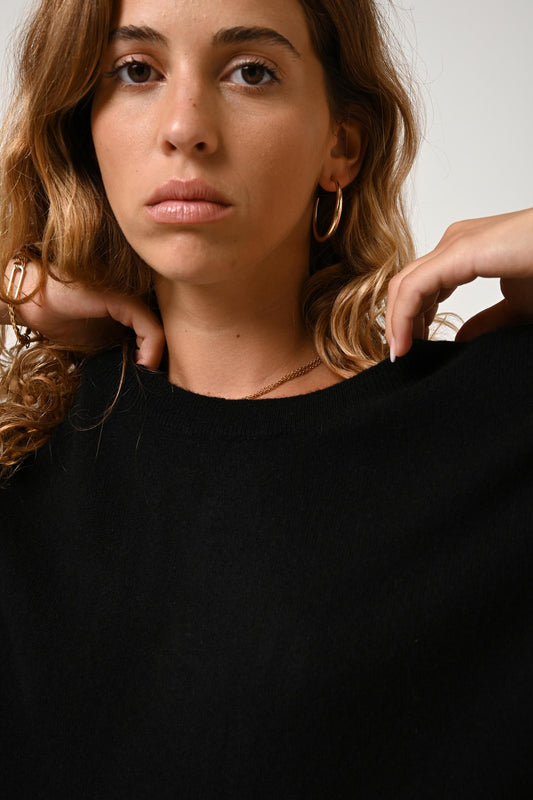 GOLÉON black bat sweater 100% cashmere