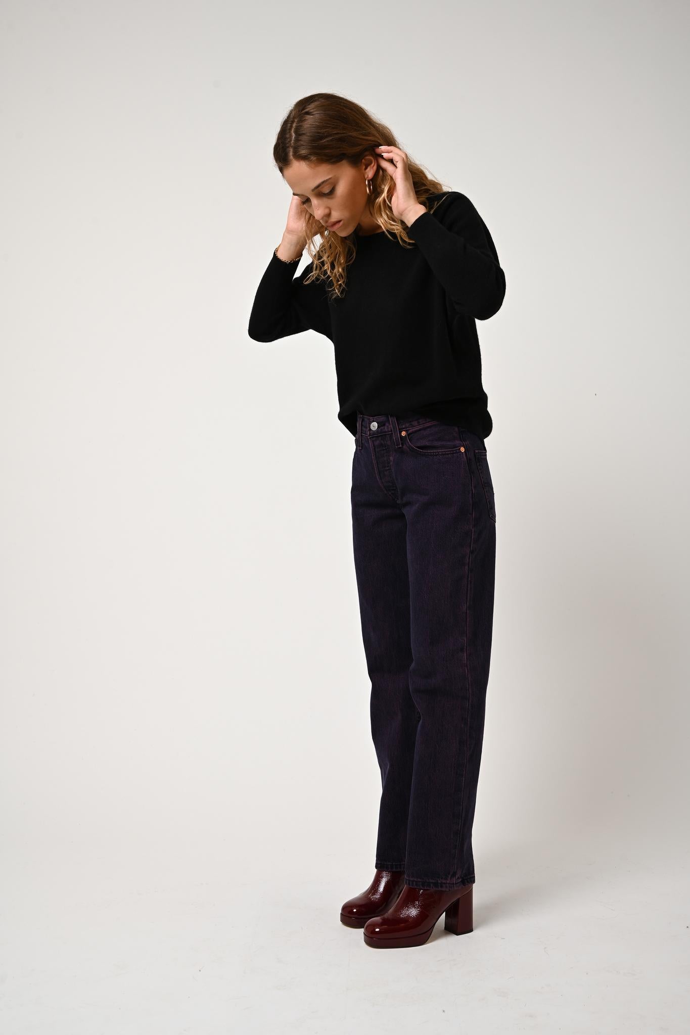 GOLÉON black bat sweater 100% cashmere