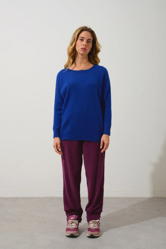 GOLÉON ultramarine bat sweater 100% cashmere