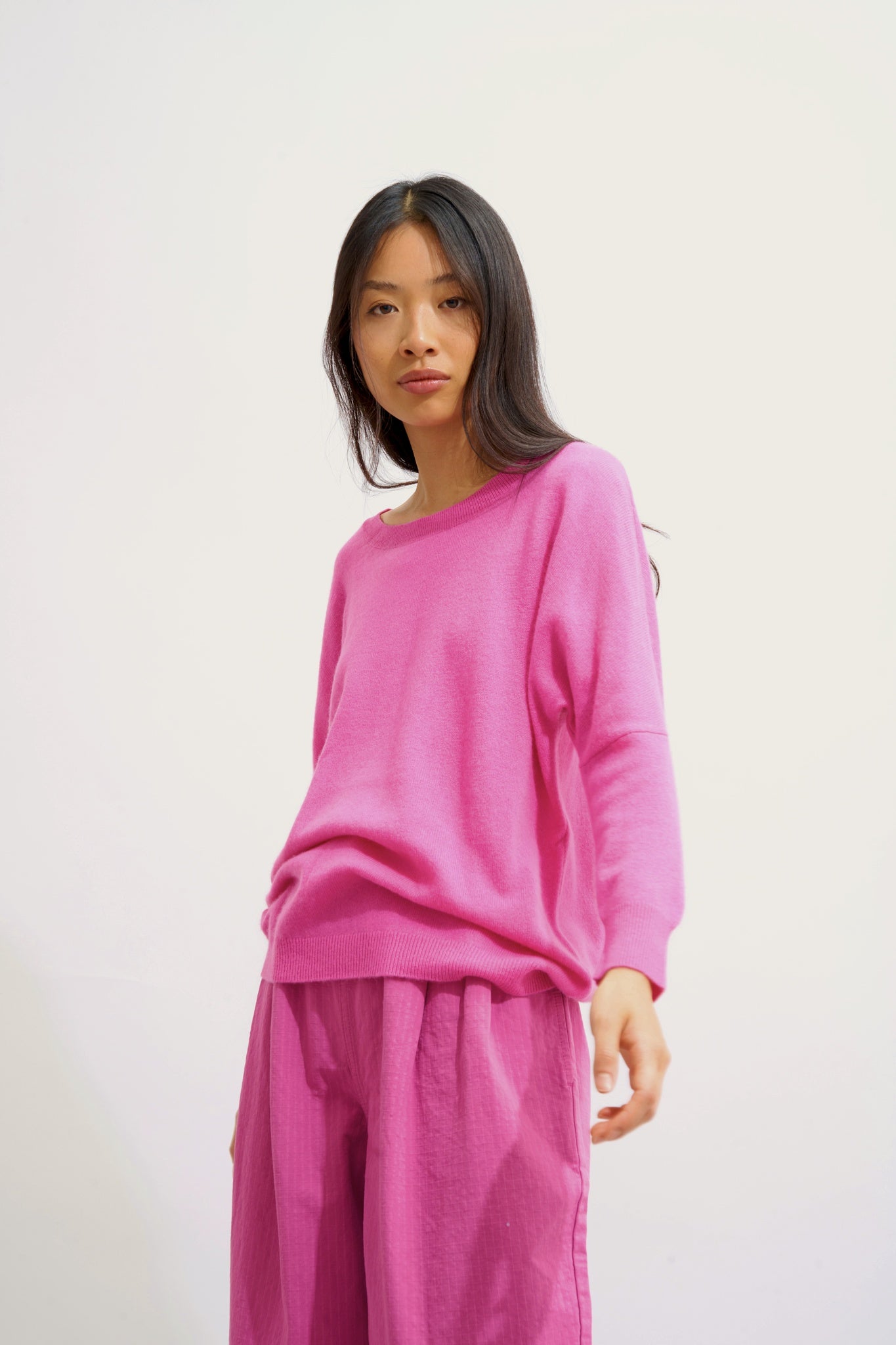 GOLÉON Fledermauspullover rosa 100% Kaschmir