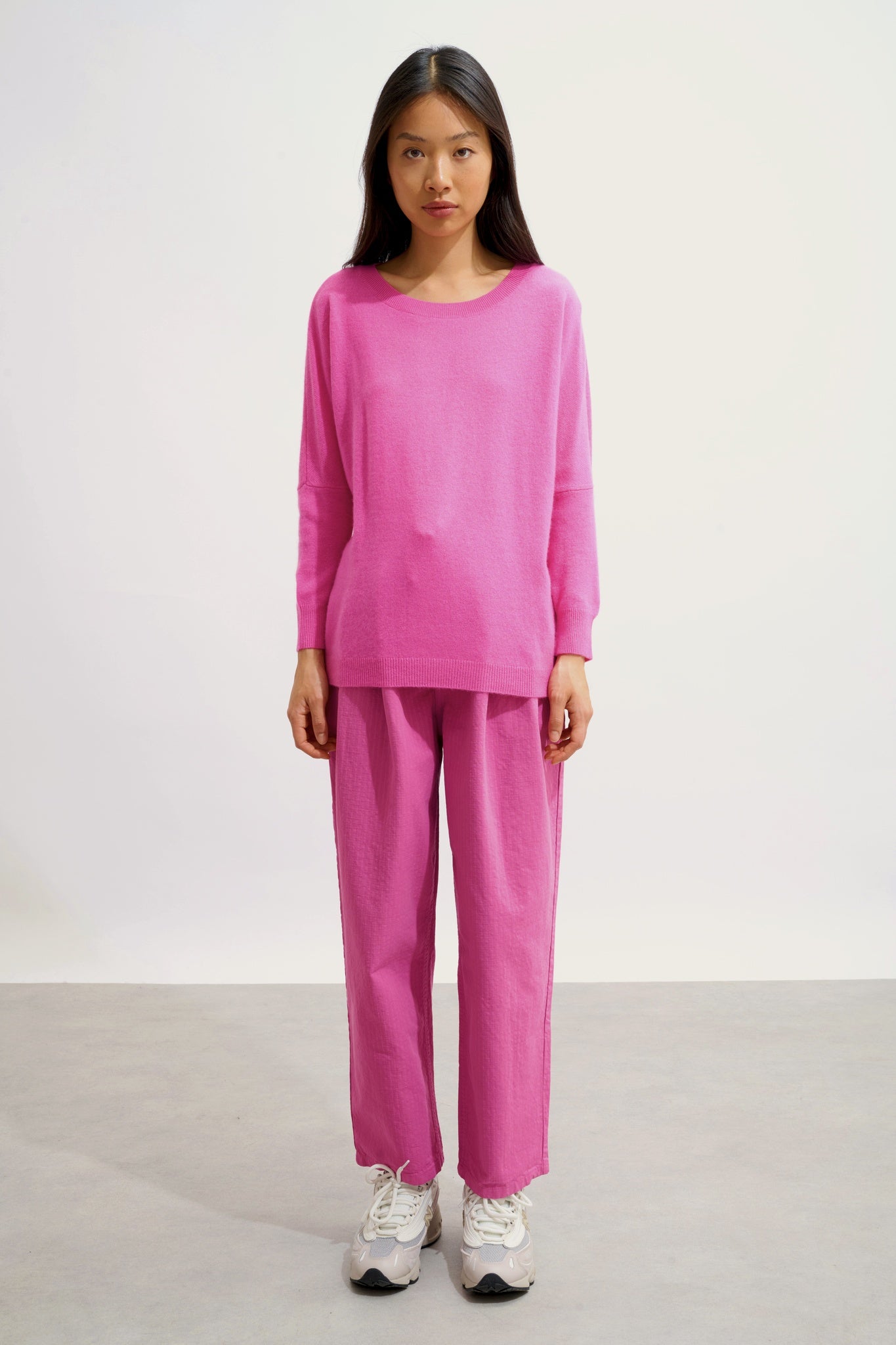 GOLÉON Fledermauspullover rosa 100% Kaschmir